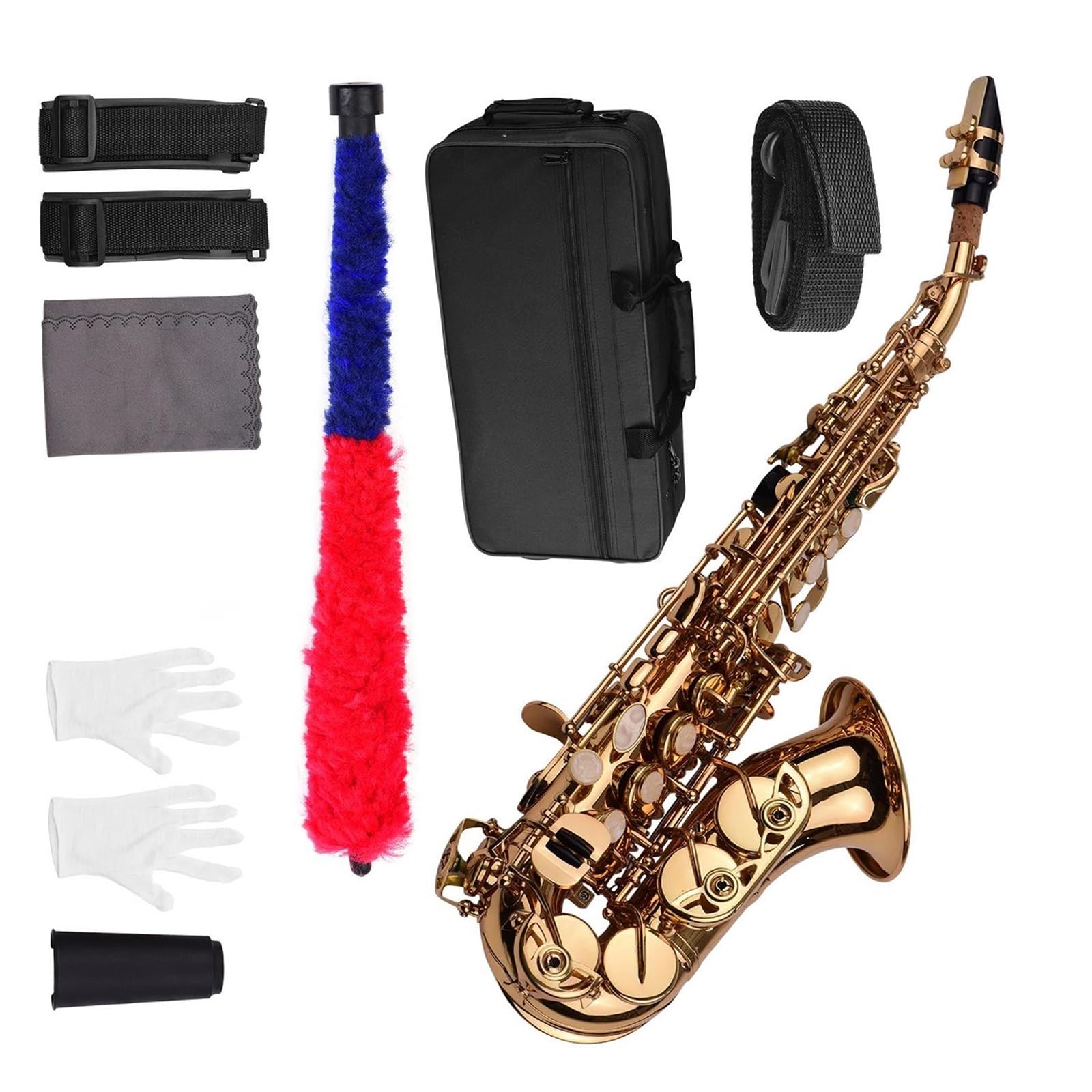 Saksofony dla miłośników muzyki Saksofon sopranowy Bb instrument dęty blaszany
