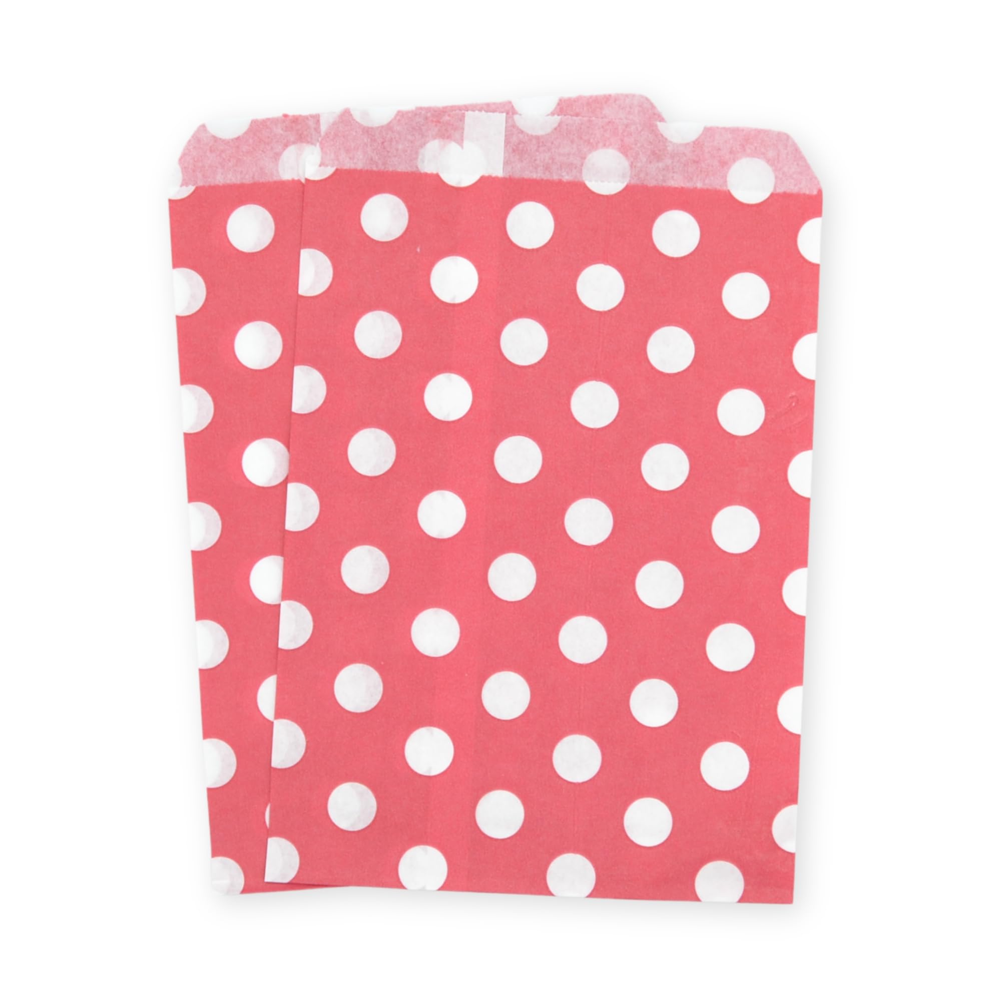 celloexpress 7" x 9" Red Polka Dot Paper Sweet Bags - Classic Confectionery Gift Shop Goodie Party Bags (Pack of 500)