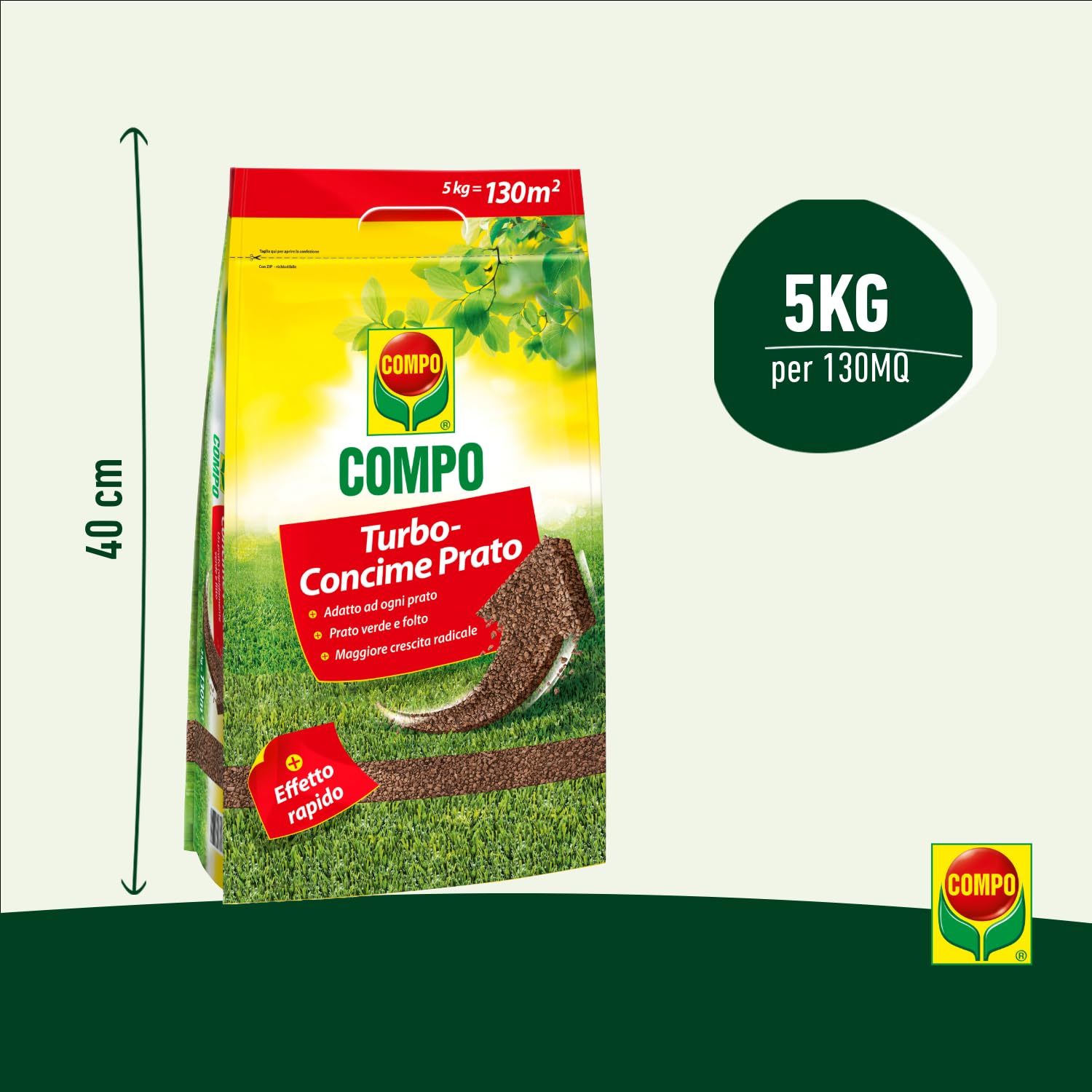 Concime Per Prato COMPO | Estate-Autunno | 5kg | Lenta Cessione | Verde Intenso E Resistente - Foto 6