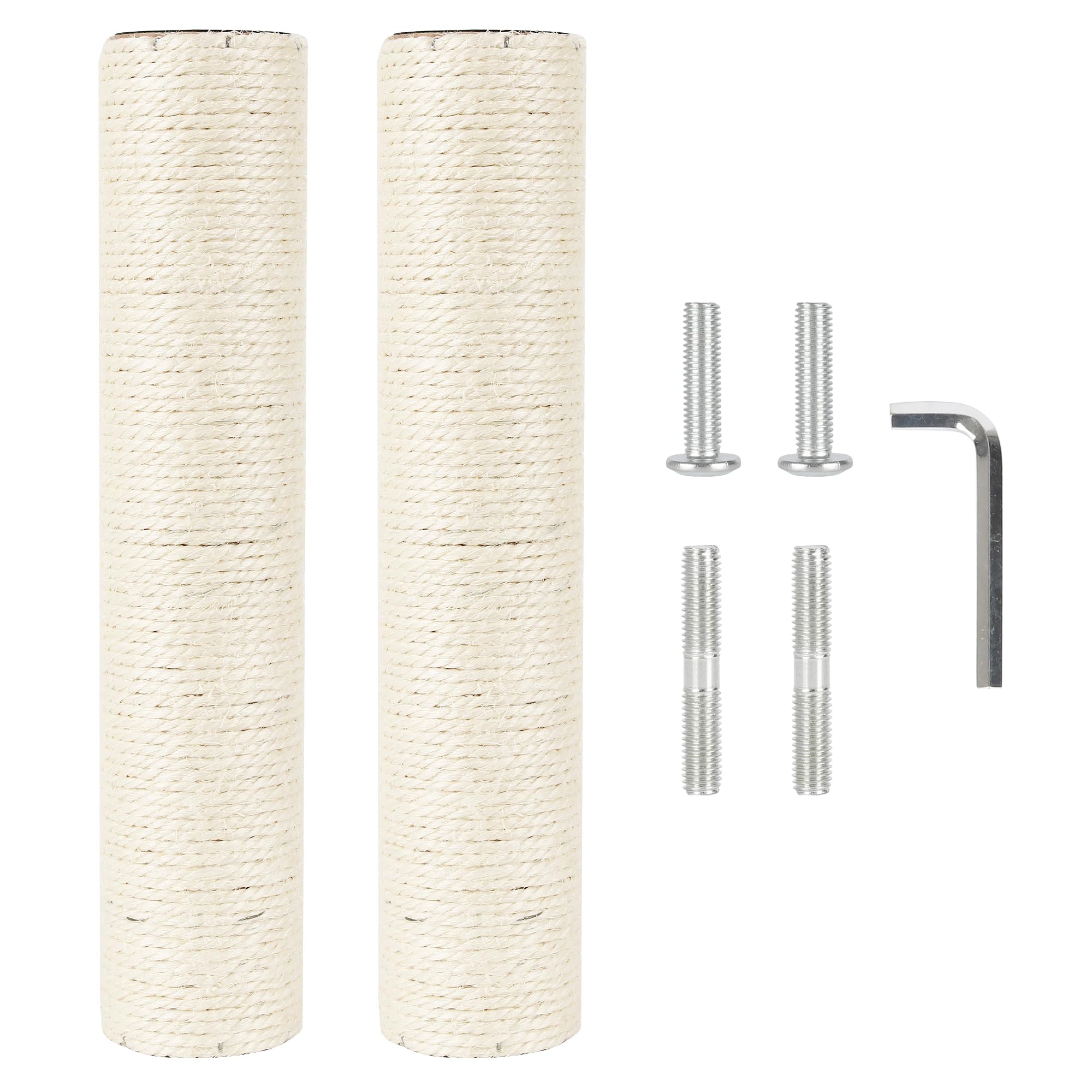 NEUMIHARO 2.9in 7.4cm Diameter Cat Tree Replacement Post Pole Parts Sisal (M10, 35cm/13.8in)