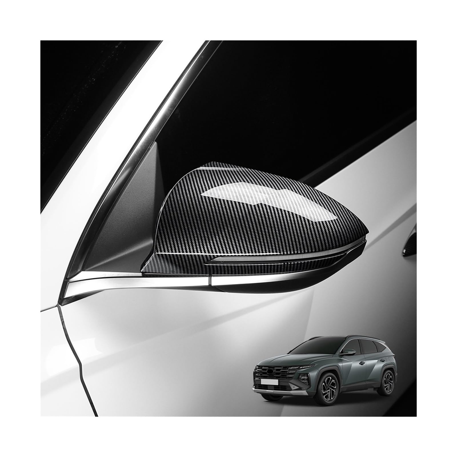 Feoosvx Rearview Mirror Car Trim Interior For Tucson For Nx4 2025 Interior Decoration Center Door Bowl Handle Window Button Cover Ac Air Outlet Trim Rhd Interior Mouldings(Rearview Mirror)