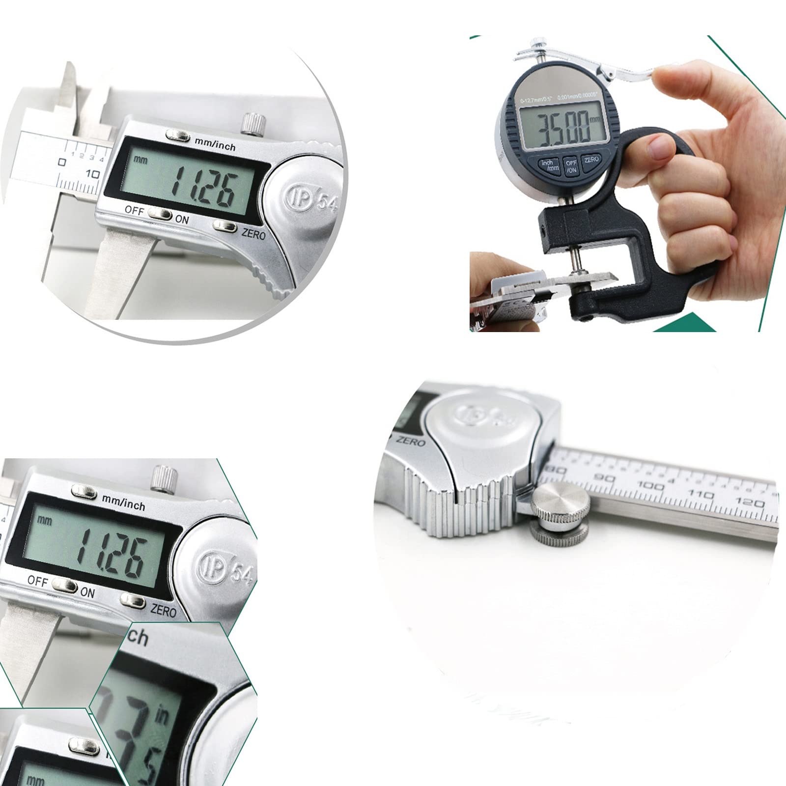 Suwmiarka Elektroniczna Cyfrowa 150 Mm Suwmiarka Cyfrowa Metalowa Ip54 Wodoodporna I Olejoodporna Do Użytku Domowego I Przemysłowego,Silver-0-150mm
