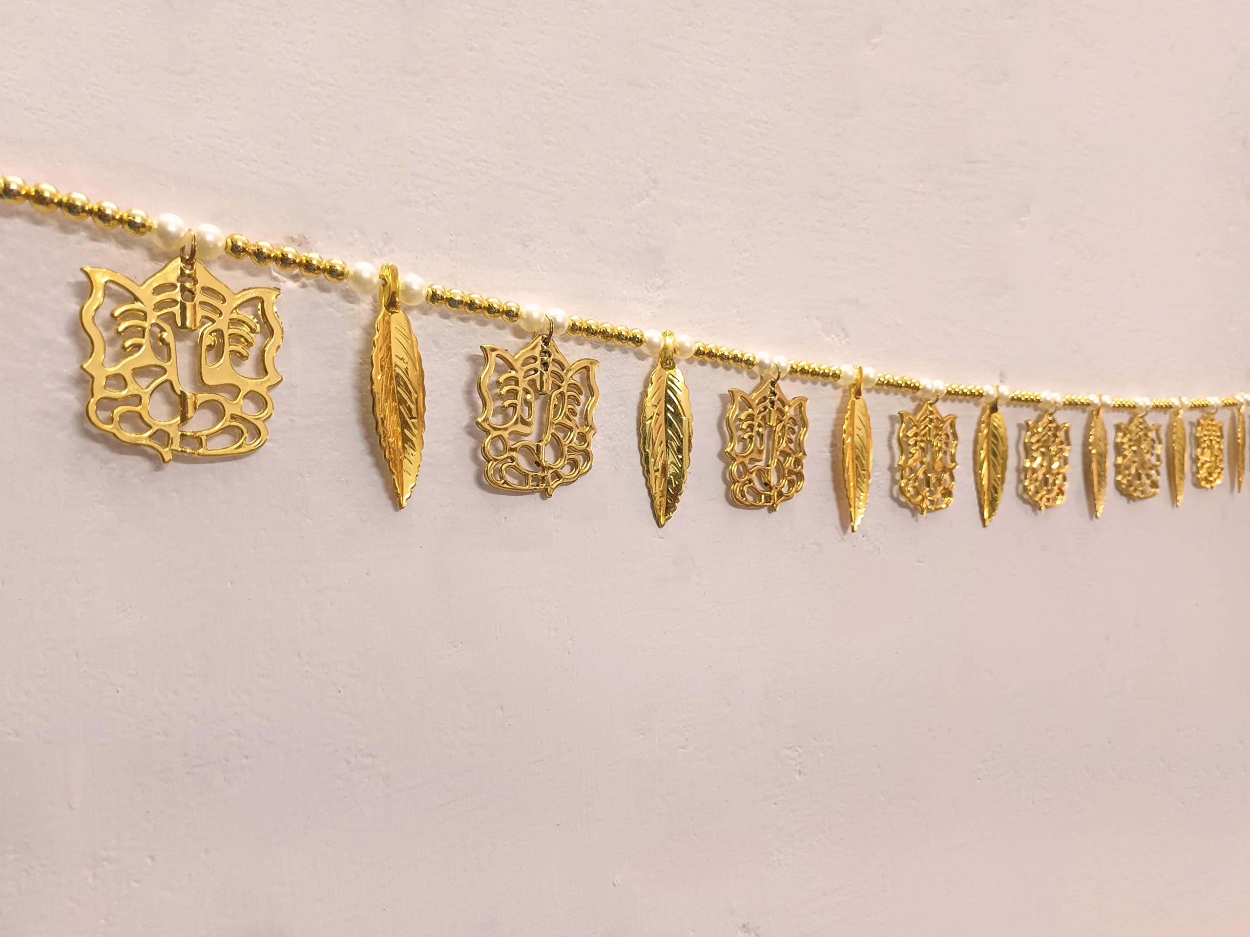 CREYENTES Door Hanging Bandanwar Toran 36 Inch- Latest Home Decor Item For Main Door Handmade Traditional Bandarwal Diwali Decoration Item, Festival,Home Decor, Diwali Festive Decor (Pan), Gold (B0B5YCB6ML) Amazon Price History, Amazon Price Tracker