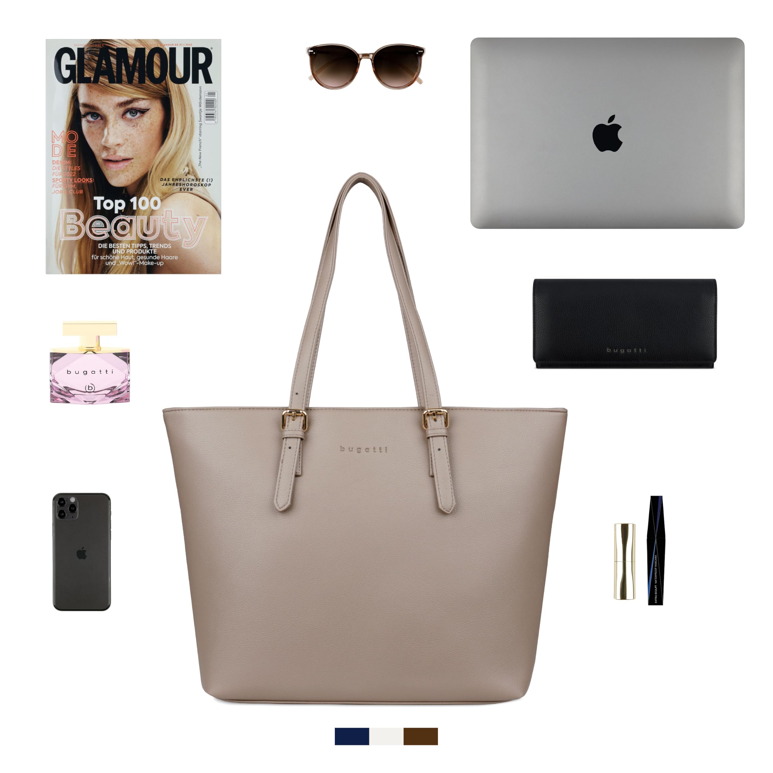 bugatti Mare 3.0 shopper da donna – borsa capiente e leggera in similpelle