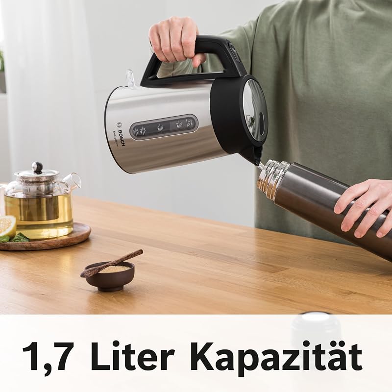 Bosch DesignLine TWK4P440 vezeték nélküli vízforraló 1,7L rozsdamentes acél