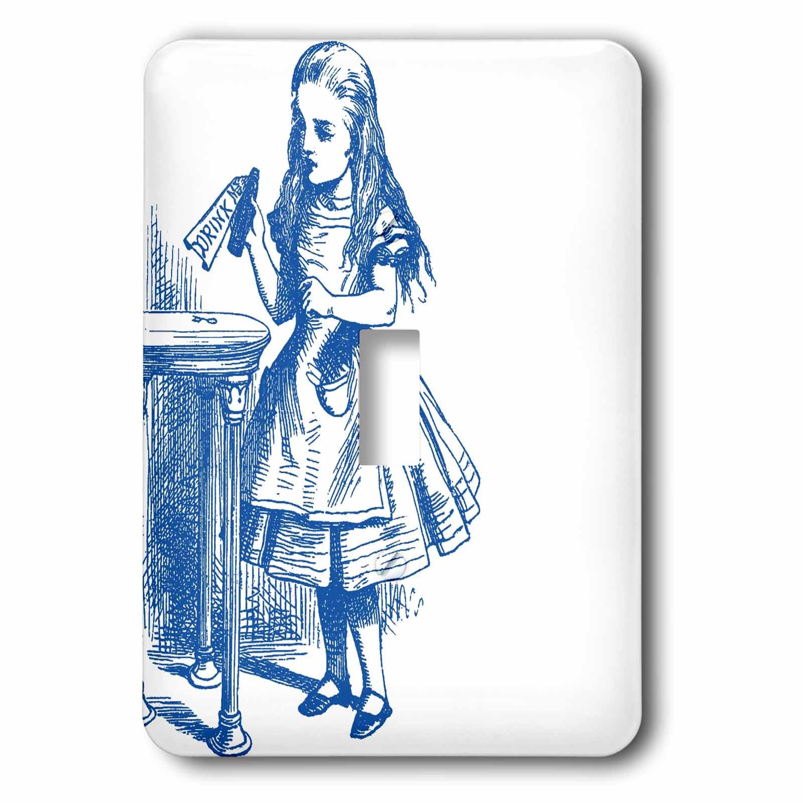 Interrupteur Alice au pays des merveilles vintage cache prise déco 3drose