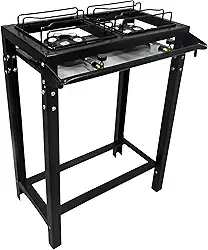 Fogão 2 Bocas Industrial Alta Pressão Preto C/Mangueira