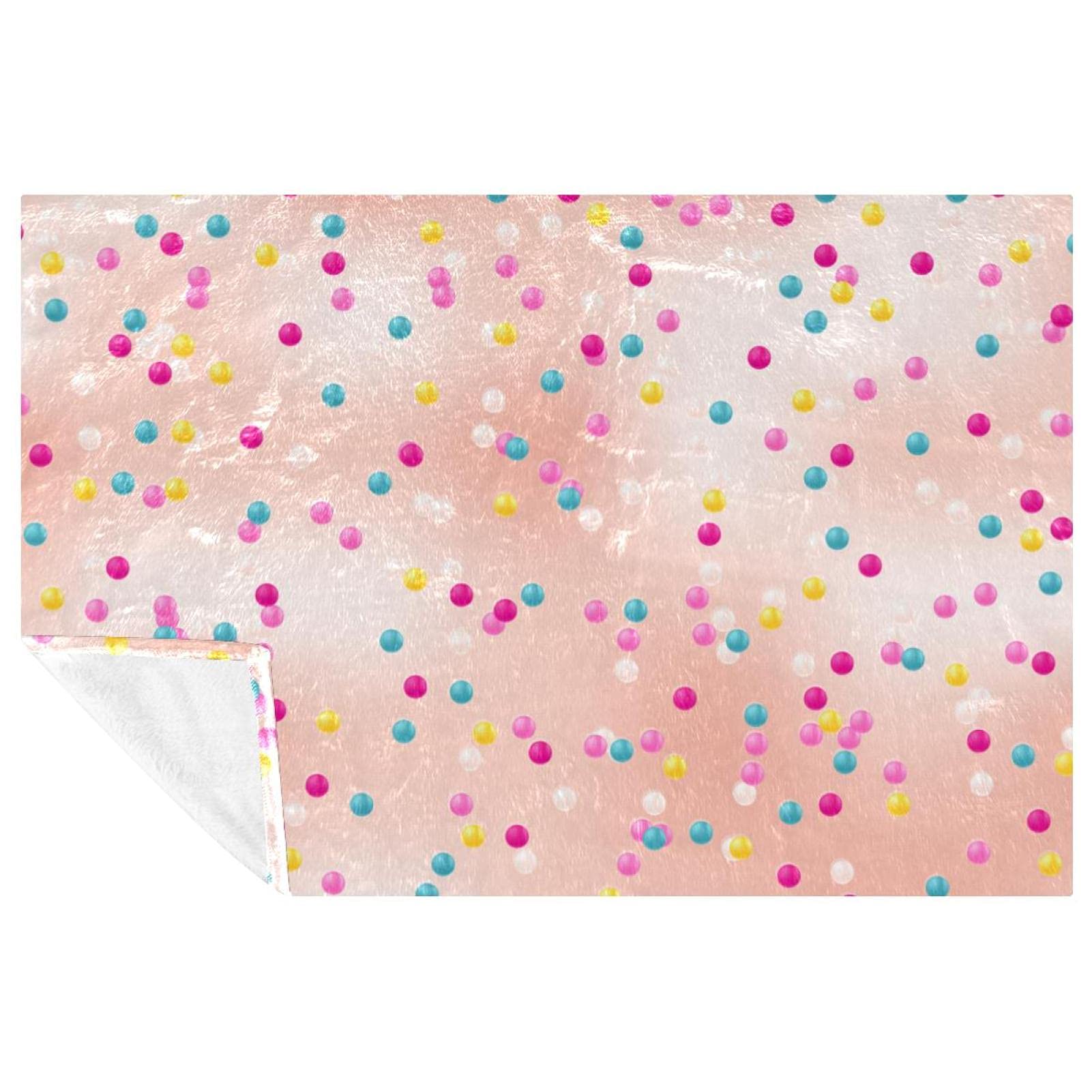 Couverture douce et chaude donuts 150x100 cm pour jeté de canapé et plaid de camping