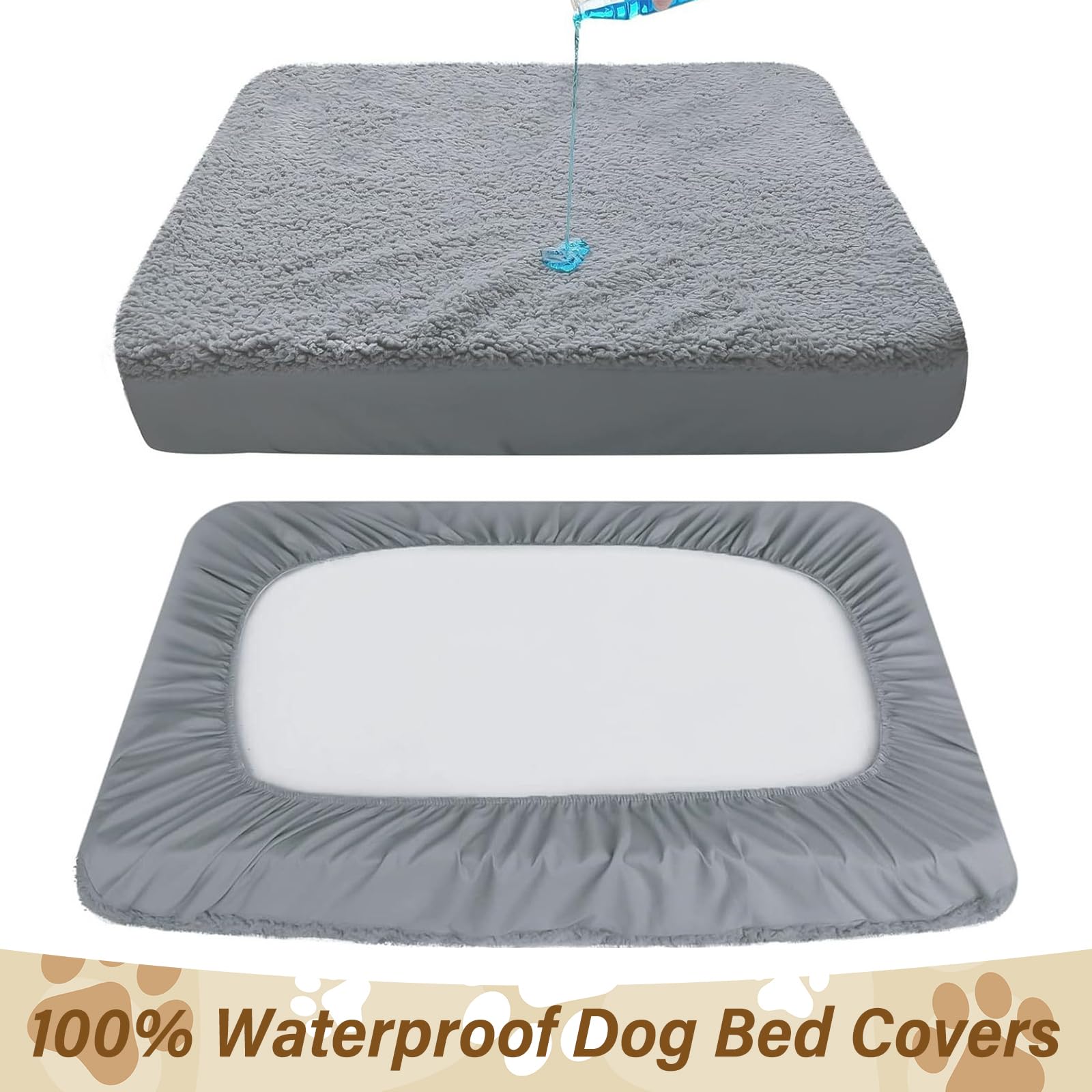Rivestimento di ricambio per cuccia per cani, materasso di ricambio per cani, morbido rivestimento in peluche, 91 x 68 cm, ricambio per letto per cani, in spugna scamosciata, per casse dei cani, pad
