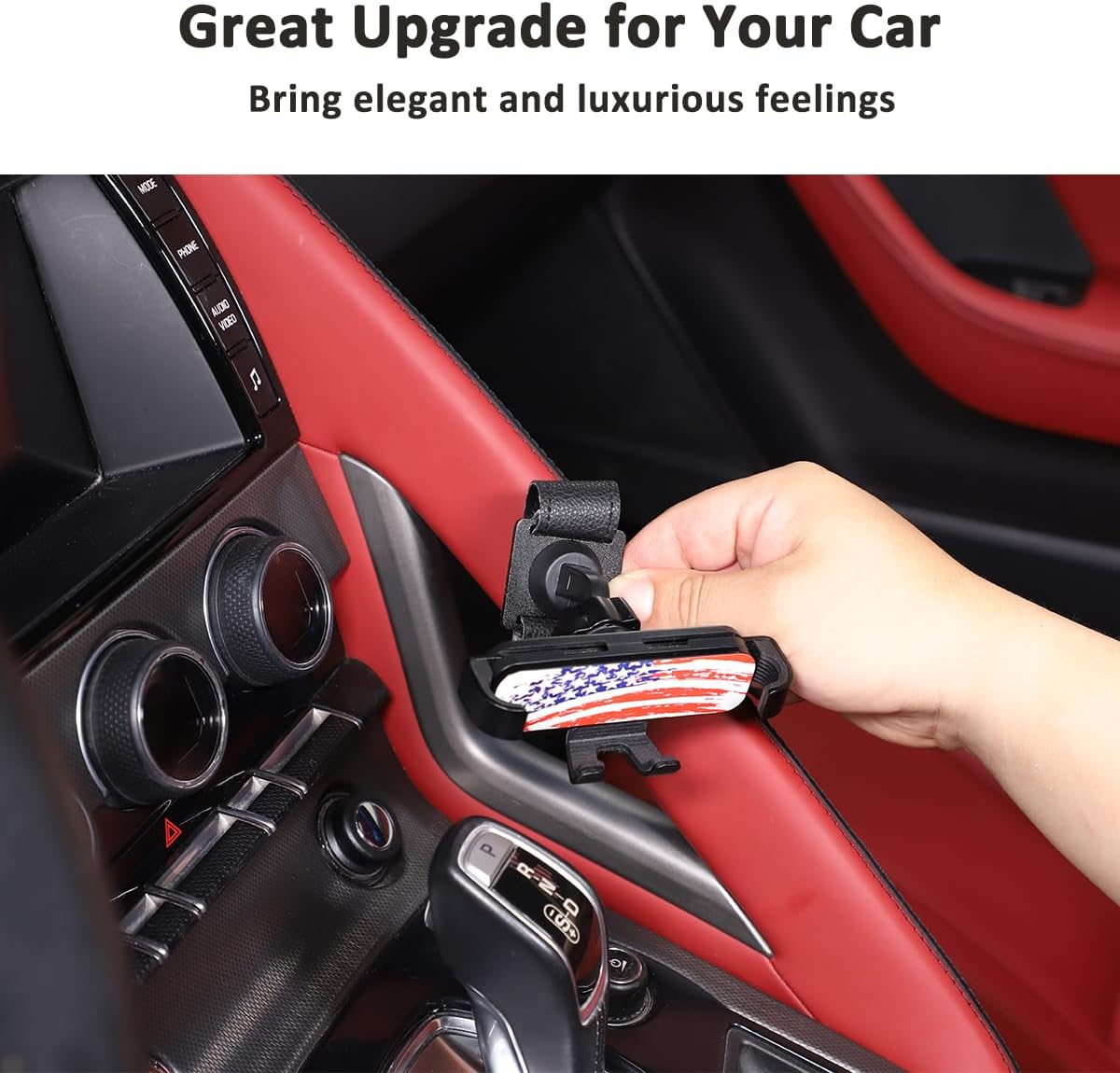Car Central Control Armrest Car Phone Mount for Jaguar F-Type 2013-2024 Auto Mobile Phone Holder Accessories (Style B)