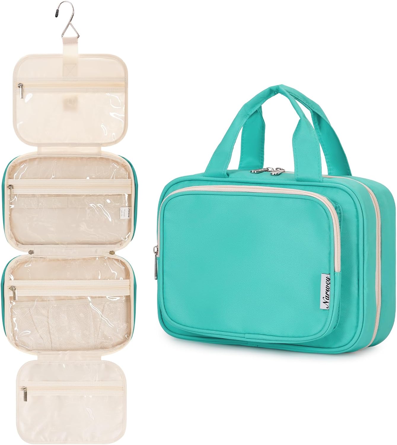 Narwey Large Hanging Toiletry Bag Travel Makeup Bag Cosmetic Organizer