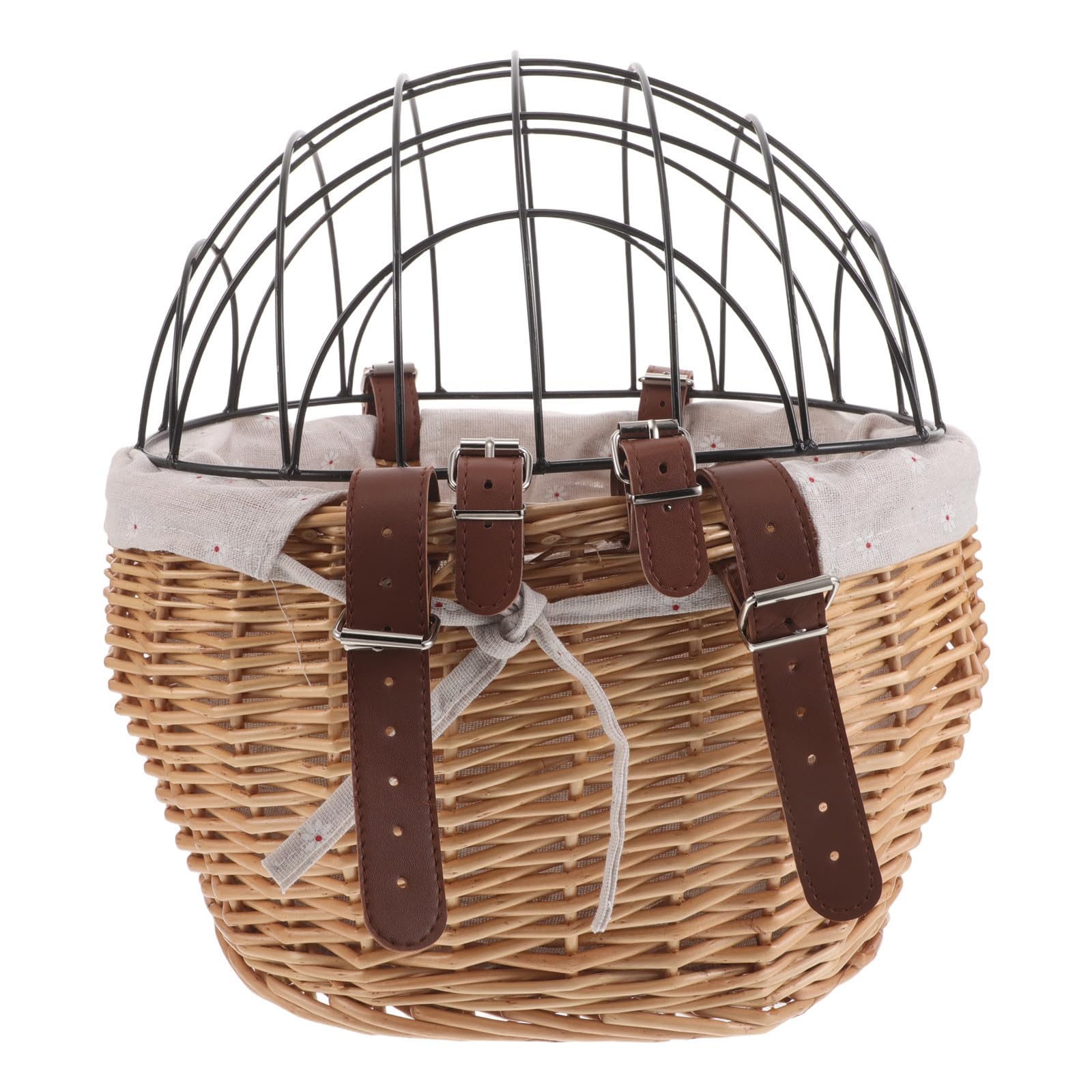 Fahrradkorb für Haustiere aus Weide mit Gurt, 32x27x19, 8 cm
