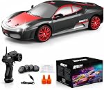 Remote Control Car RC Drift Car 2.4GHz 1:24 Scale 4WD 15KM/H High Speed Model Vehicle with LED Lights Drifting Tire Racing Sport Toy Car for Adults Boys Girls Kids Gift