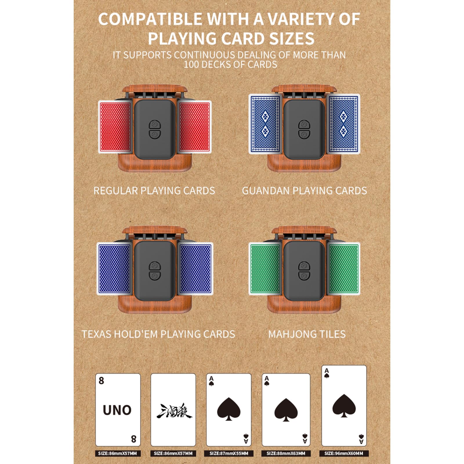 Mezcladoras automáticas de cartas, entretenimiento silencioso en