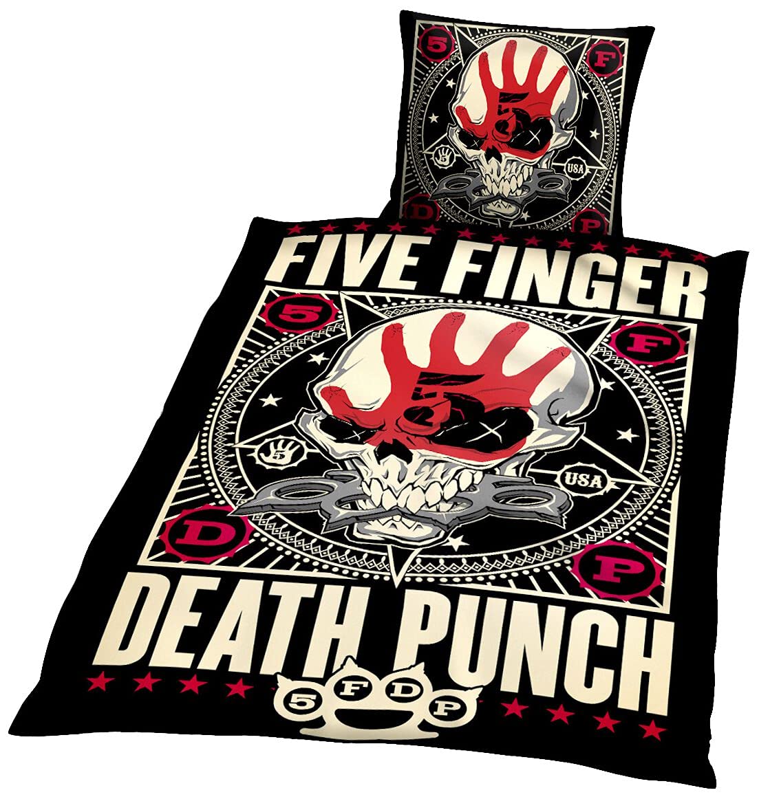 Five Finger Death Punch Punchagram Unisex Bettwäsche Multicolor
