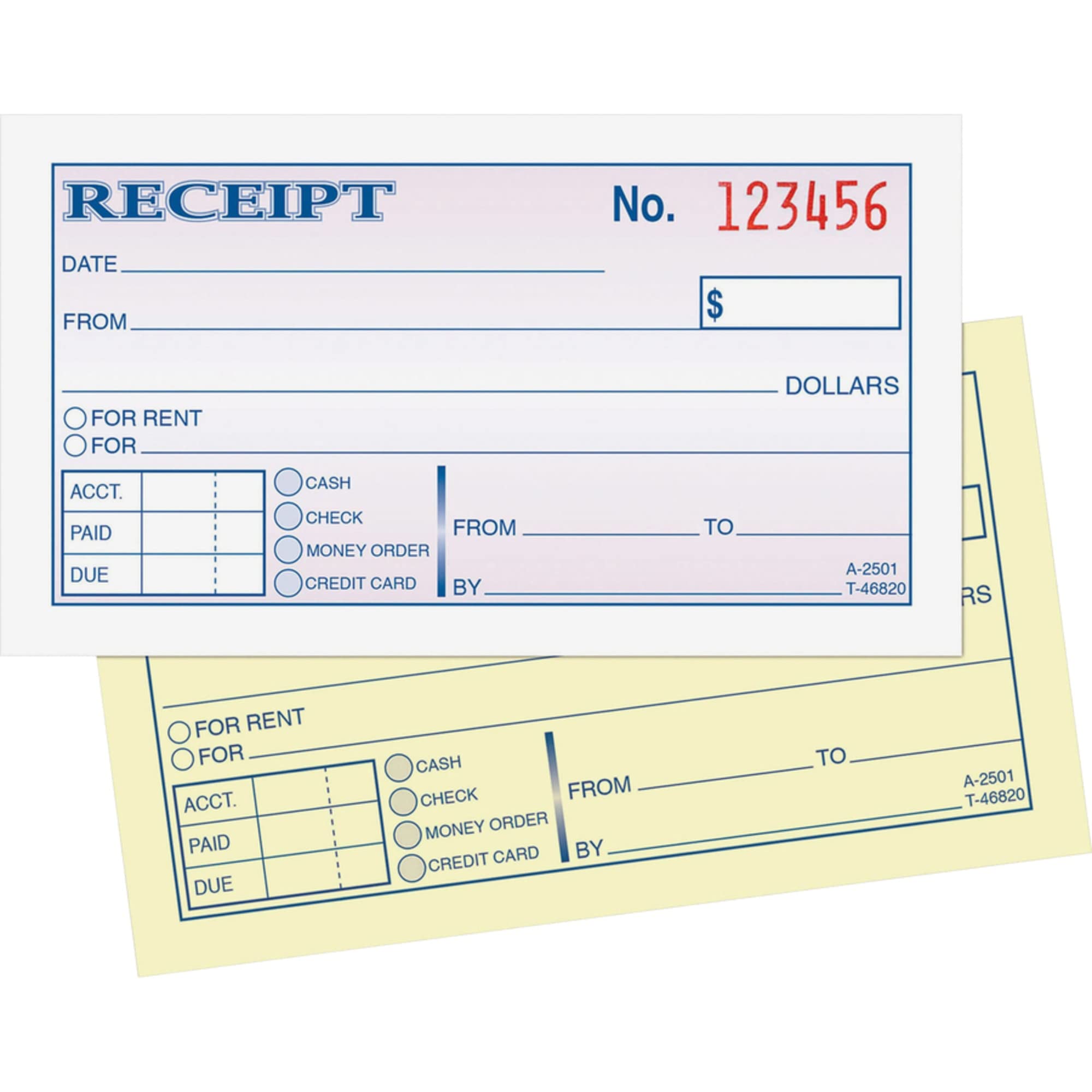 Adams® Write 'n Stick Receipt Book, Two-Part Carbonless, 4.88 X 2.75 ...