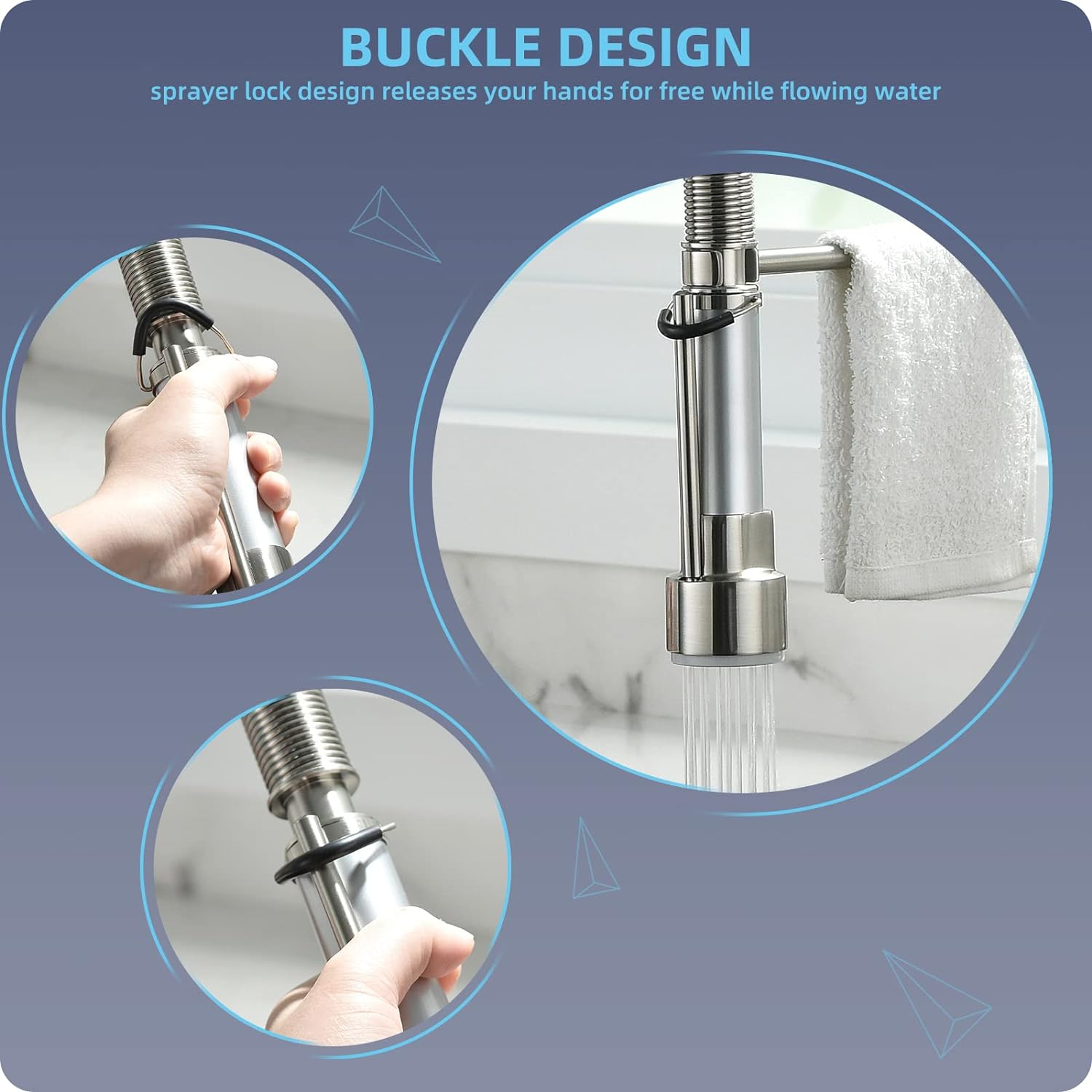 Nеw Arrіvаlѕ Fapully Pull Down Kitchen Faucet with Lock Sprayer,Single Handle Spring Stainless Steel Kitchen Sink Faucet Brushed Nickel Buу 1 gеt 1 🔥 Fapully Pull Down Kitchen Faucet with Lock Sprayer,Single Handle Spring Stainless Steel Kitchen Sink Faucet Brushed Nickel