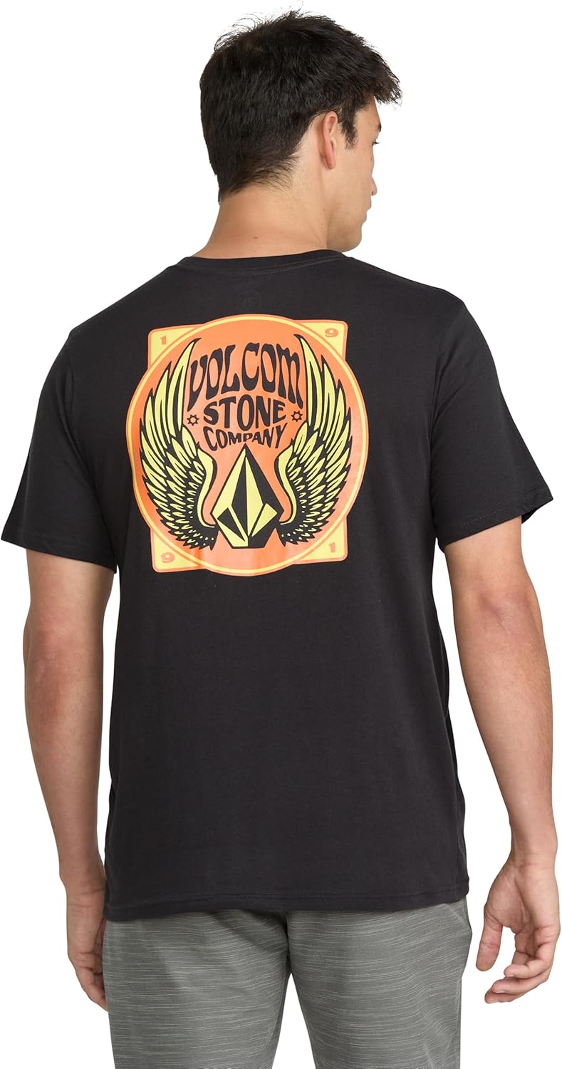 Volcom Men's Dactyl Heather Short Sleeve T-shirt - Soft Cotton Blend Crewneck Tee, Lightweight & Breathable Casual Fit - Image 2