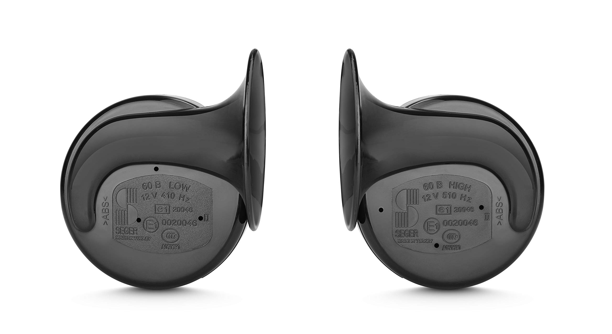 SEGER Trumpet Car Horn Set High / Low Tone, 12 Volt, Universal Fit