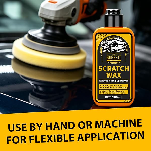 BUFFZIT Car Scratch Remover for Vehicles, Scratch Repair Wax, Rubbing & Polishing Compound, Easily Removes Surface Scratches, Effectively Reduces Swirl Marks for Cars and Other Vehicles, 3.4oz/100ml - 2