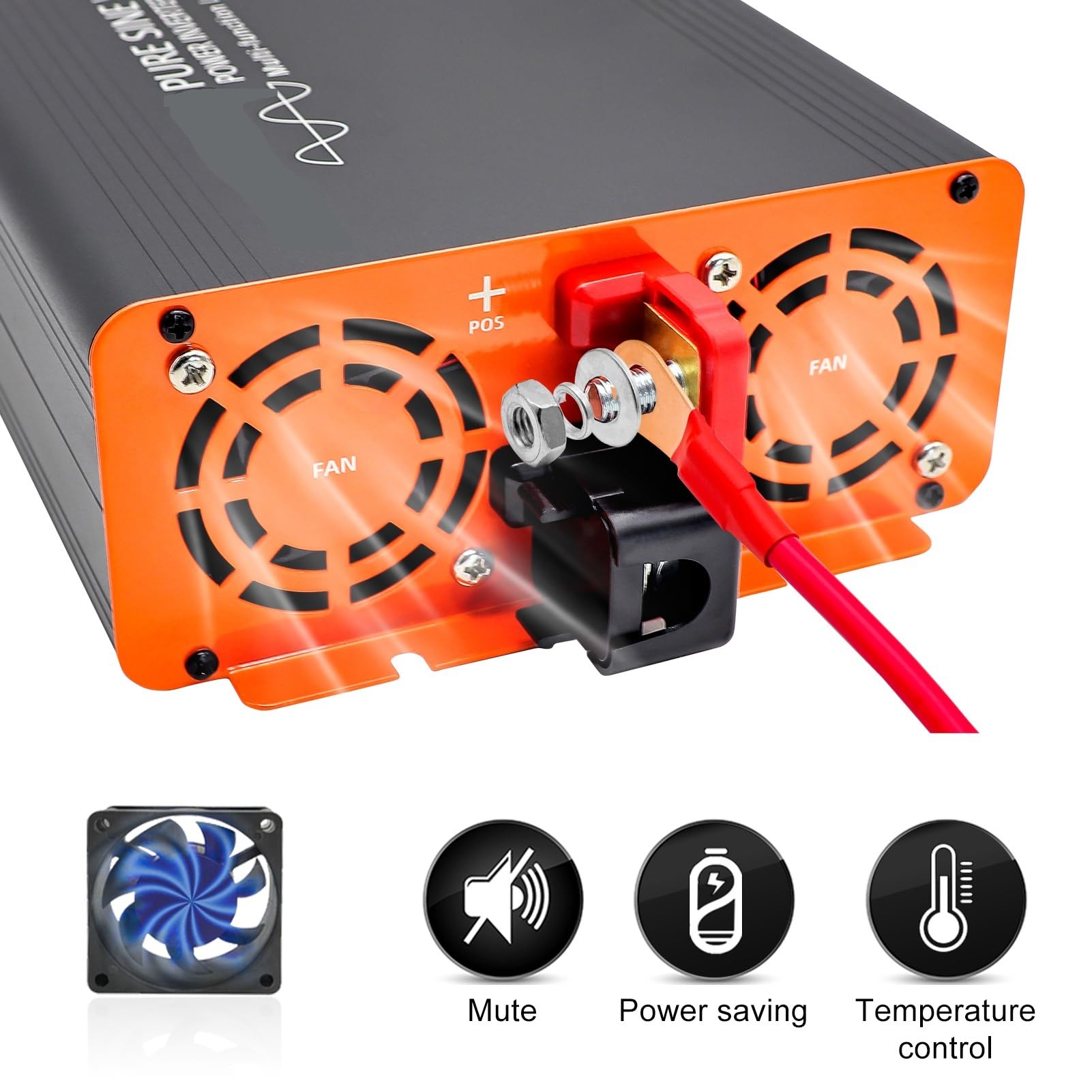 Inversor de onda sinusoidal pura de la serie PSW de la UE, 4000 W, inversor de potencia de CC de 12 V ~ 72 V a CA de 220 V ~ 240 V, inversor solar de potencia continua de 2000 W(Inverter 1000W,DC24V_A