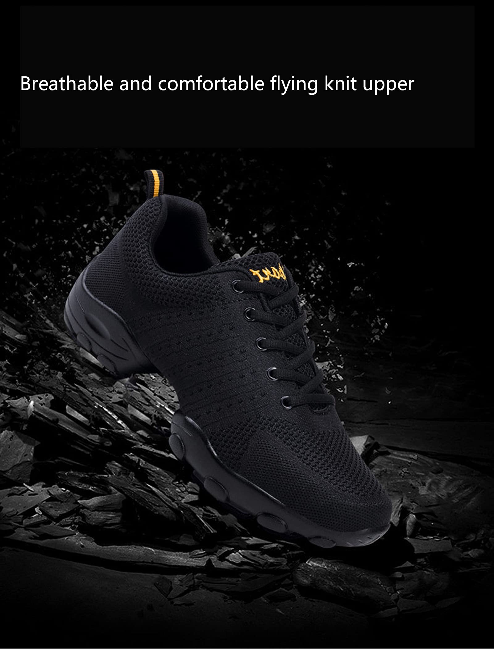 Zapatos De Baile para Hombres, Malla Suave, Fitness, Cuatro Estaciones, Negro, Talla 43