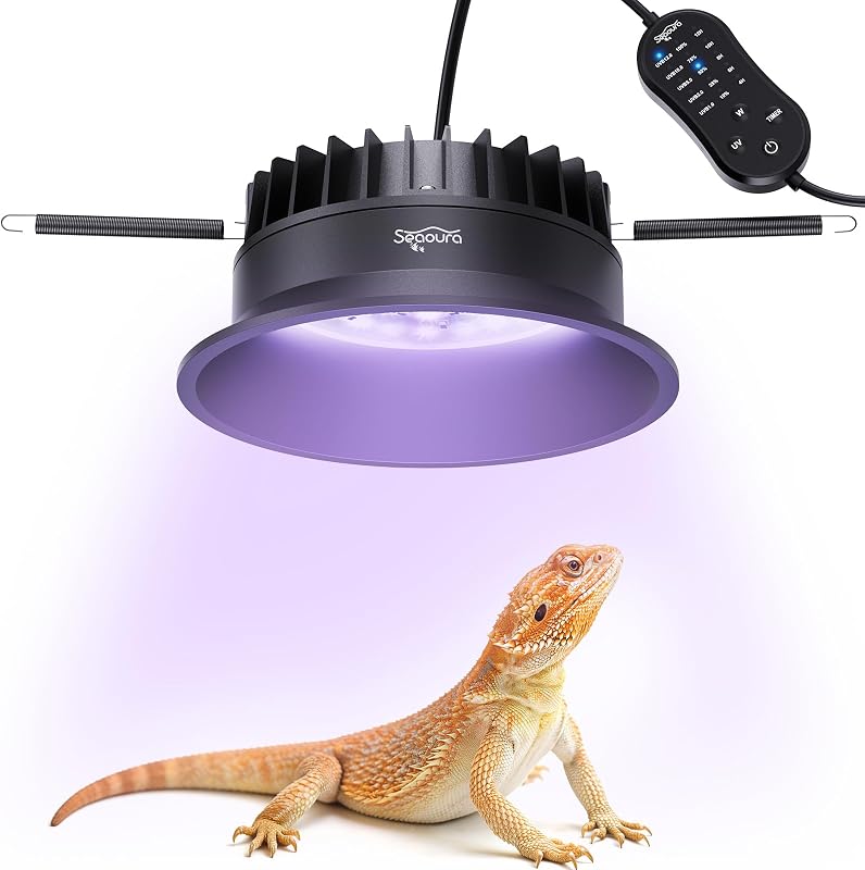 Luminária LED UVA/UVB para Répteis SEAOURA com Timer e Dimerização SR-013