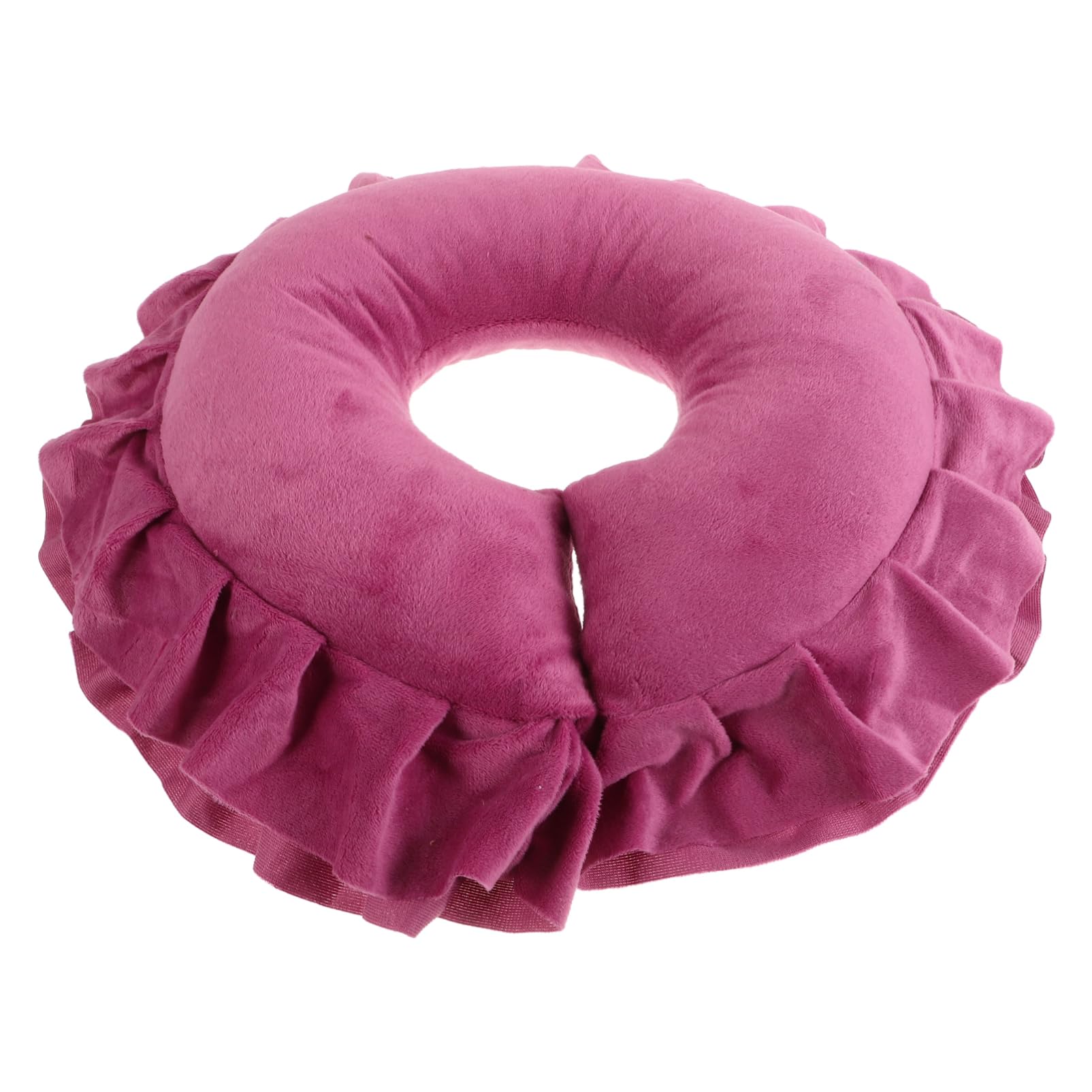 PACKOVE Massage Pillow for Bed U Shaped Face Down Headrest Soft Velour Material Central Airflow Design for Beauty Salons Massage Parlors and Home Use