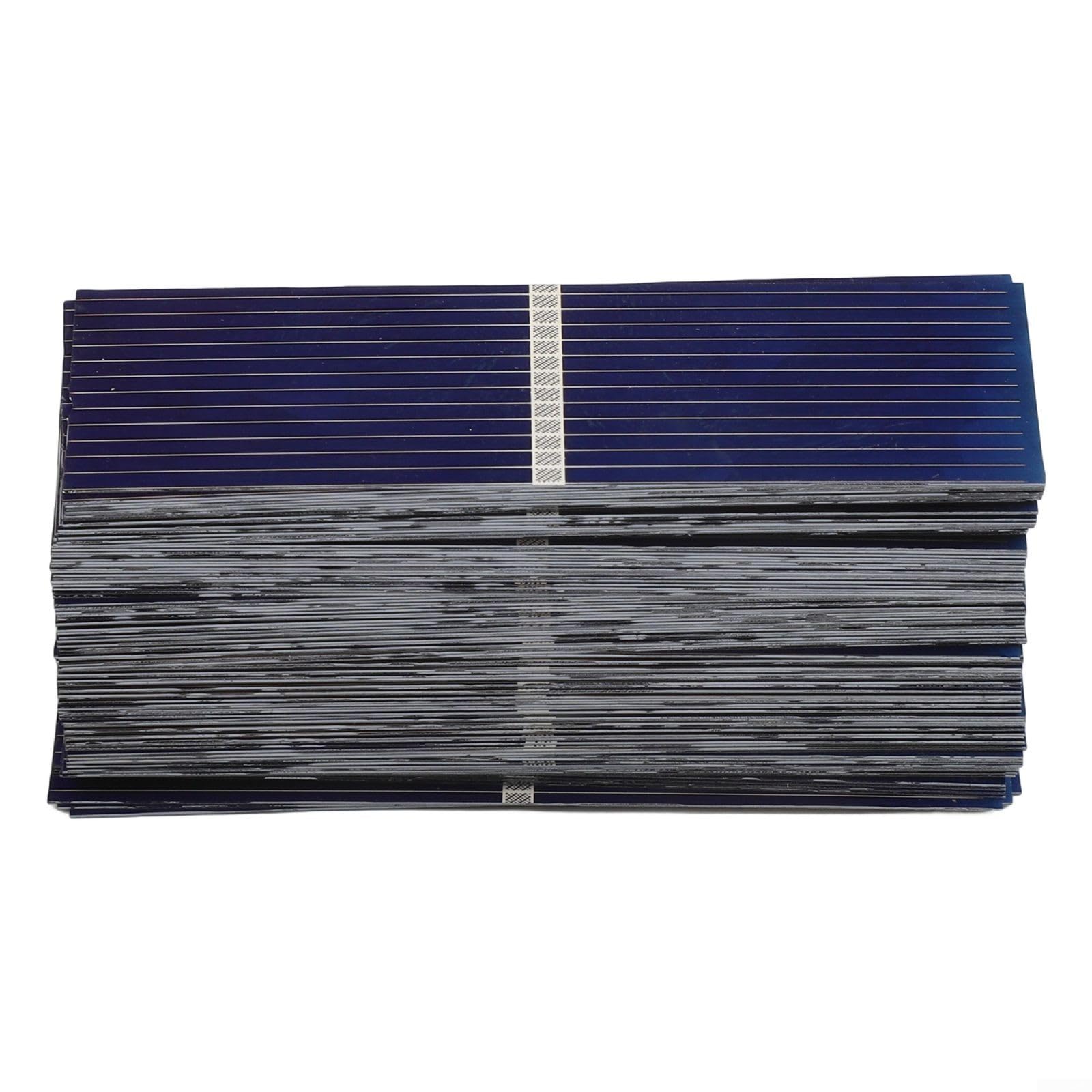 Lot De 100 Mini Cellules Solaires Polycristallines 0,5V - 52x26mm, Pour Projets DIY, Modèles, Décoration