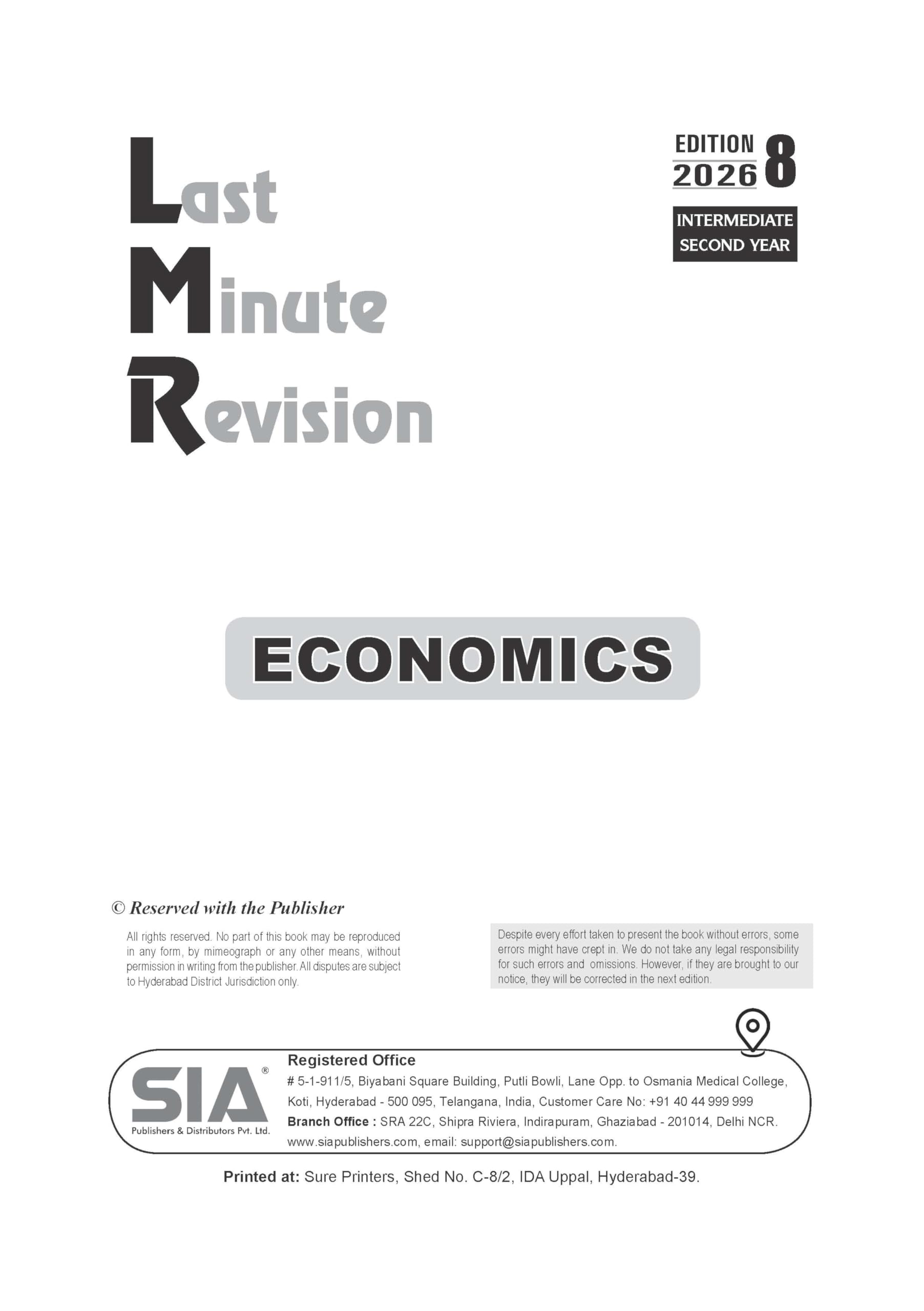 LMR Intermediate Second Year MEC Mathematics II A & II B Economics, Commerce & Accountancy (4 Book Set) Edition 7 Latest & Updated 2025 4
