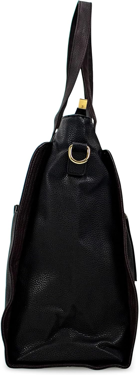 Badgley Mischka Rose Vegan Leather Weekender Duffel Bag (Black) - Image 7