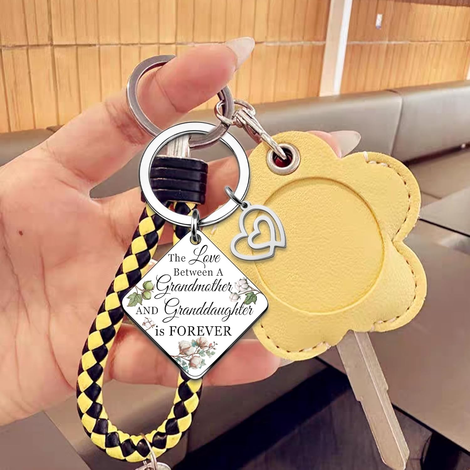 Grandma Keychain Granddaughter Gifts from Grandma The Love Between Grandmother and Granddaughter Is Forever Grandmother Christmas Birthday Gifts - Image 7