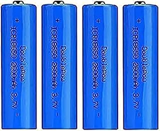 Ba, 3.7V ium Ba, Ba, 2600mAh Large Capacity Ba, Button Top Ba for Flashlight, Doorbells, Headlights, Remote Control Cars, Etc, Pack of 4