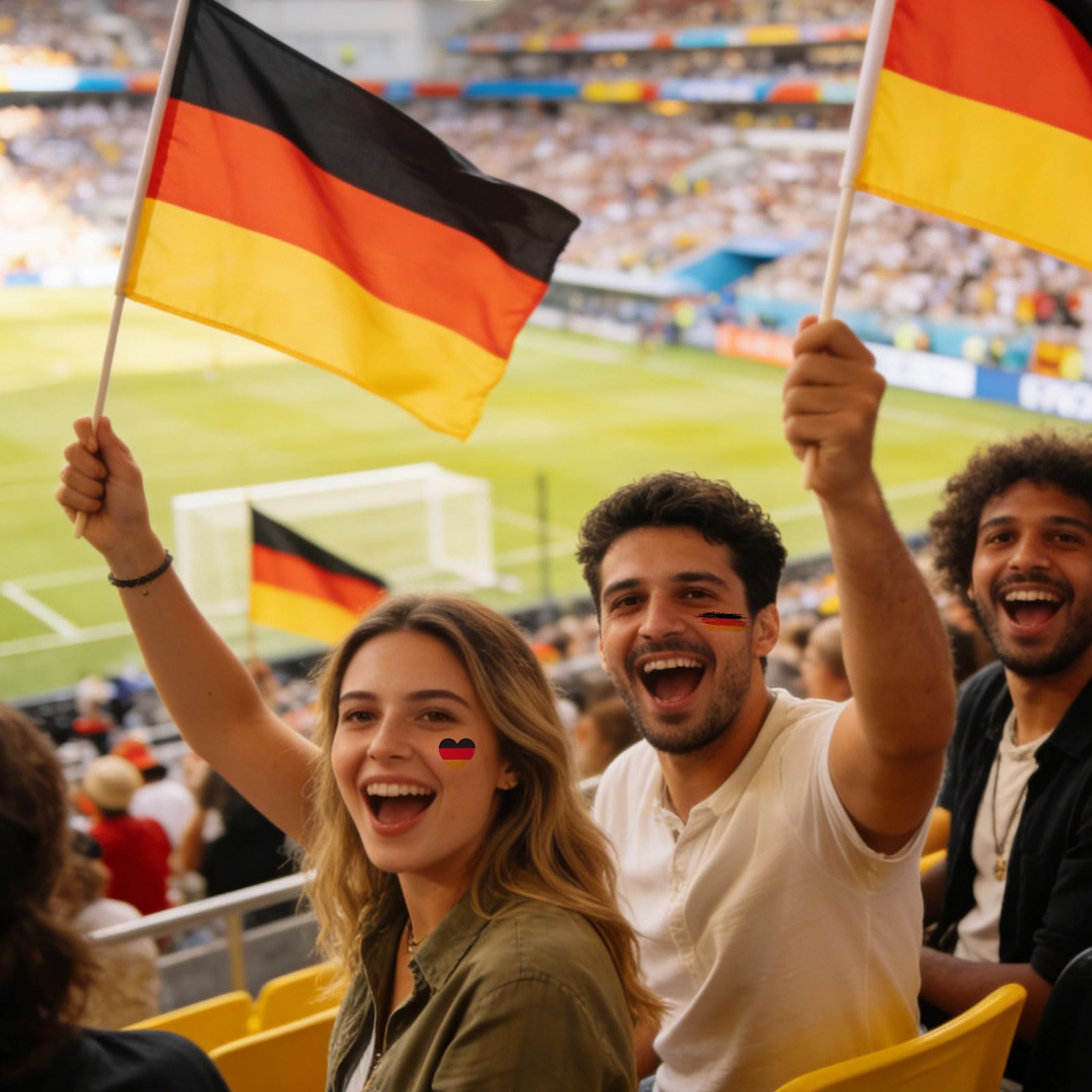 Articles de Supporter, 30 pièces Autocollants et Tatouages Allemagne, Autocollants Casque Football 2026 pour Hommes et Femmes