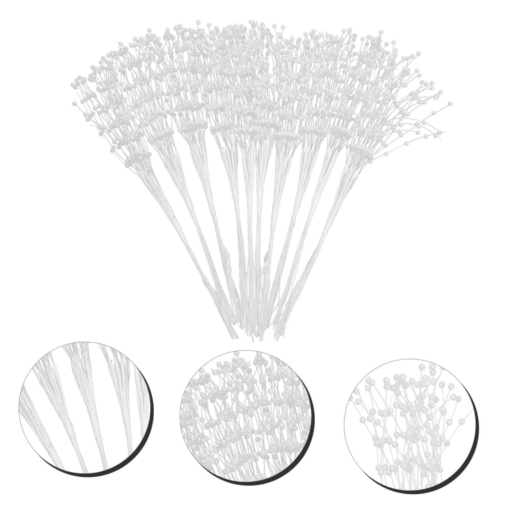 SHINEOFI 300pezzi Rami di Perle Artificiale per Decorazioni Floreali per Bouquet da Sposa e Centrotavola Matrimonio Fai da Te Design Elegante e Realistico