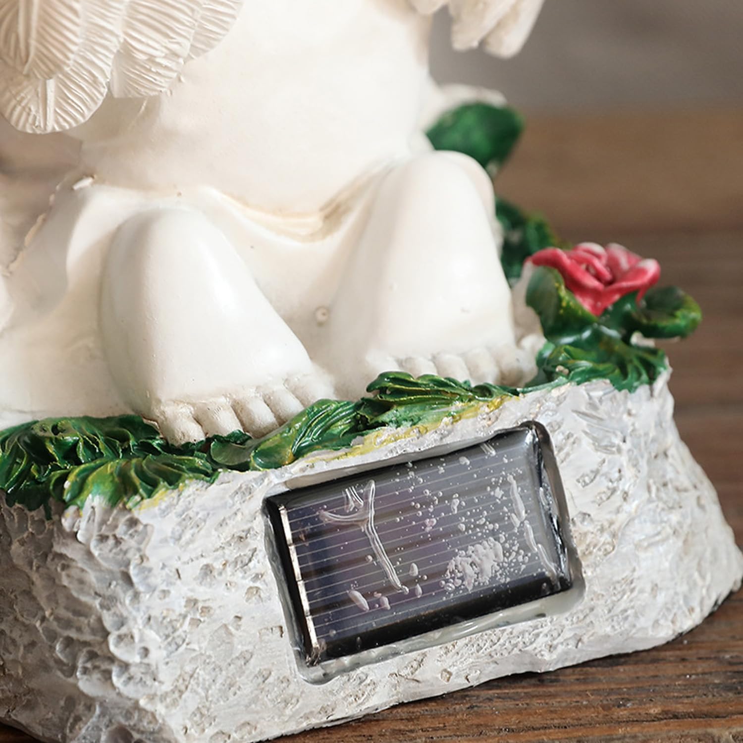 Praying Angel Figurine Solar Light Garden Angel Statue Waterproof Outdoor Decor for Patio Yard Balcony 9 Inches