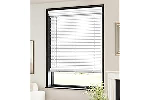 Cordless Faux Wood Blinds with Royal Valance