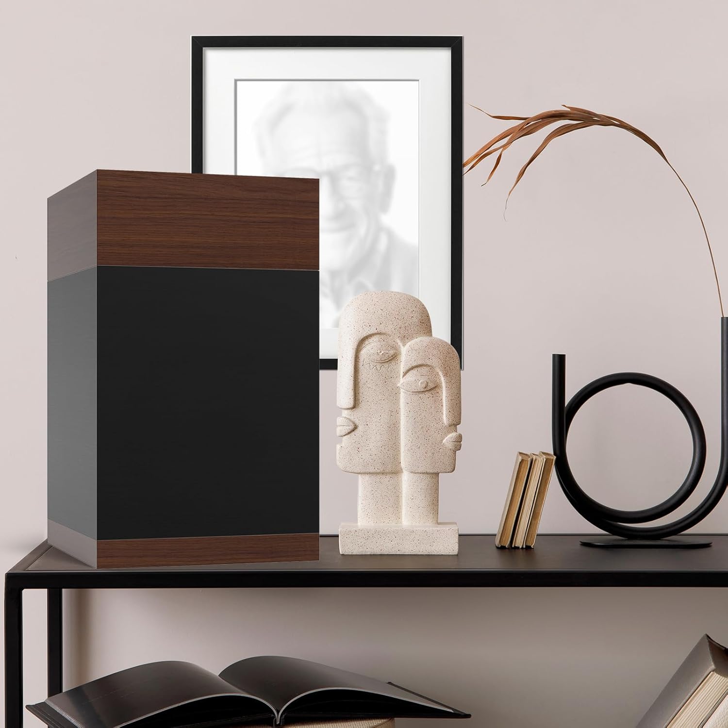 Wooden Cremation Urns for Human Ashes Adult Black Urn, Decorative Urns for Ashes, Urn Box, Cremains Containers, Ash Holders, Human Cremation Urns for Male, Female, Large - Image 7