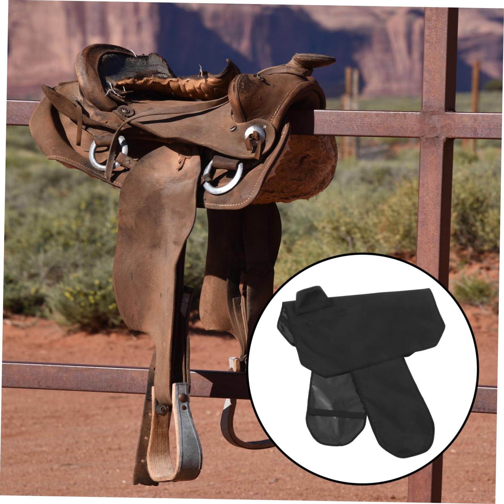 Funda Protectora para Protección Cómoda para Silla de Montar de Caballo Occidental Tela Oxford 600d Diseño Estilizado y Ajuste