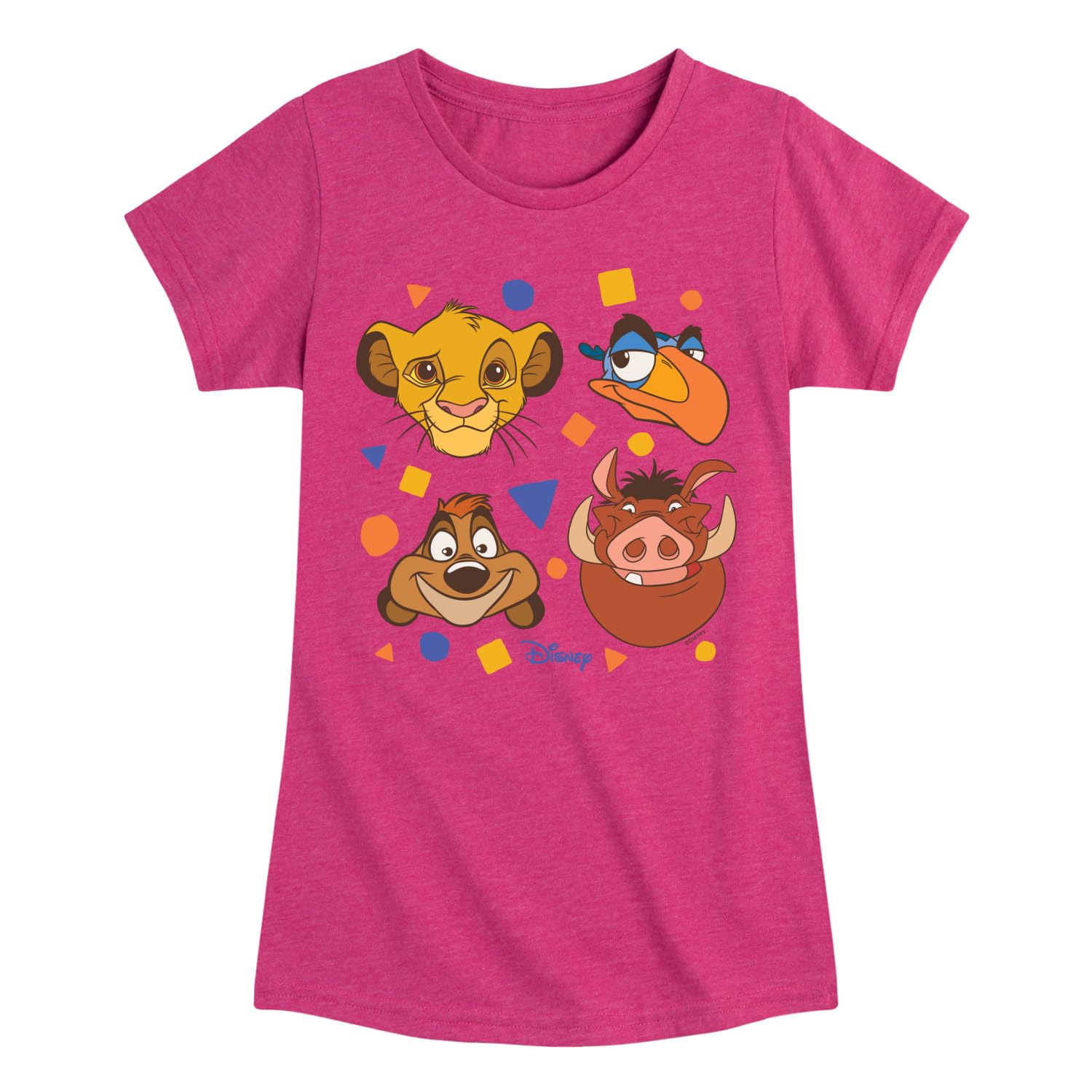 Disney The Lion King - Simba, Pumbaa, Timon, & Zazu - Toddler & Youth Girls Short Sleeve Graphic T-Shirt