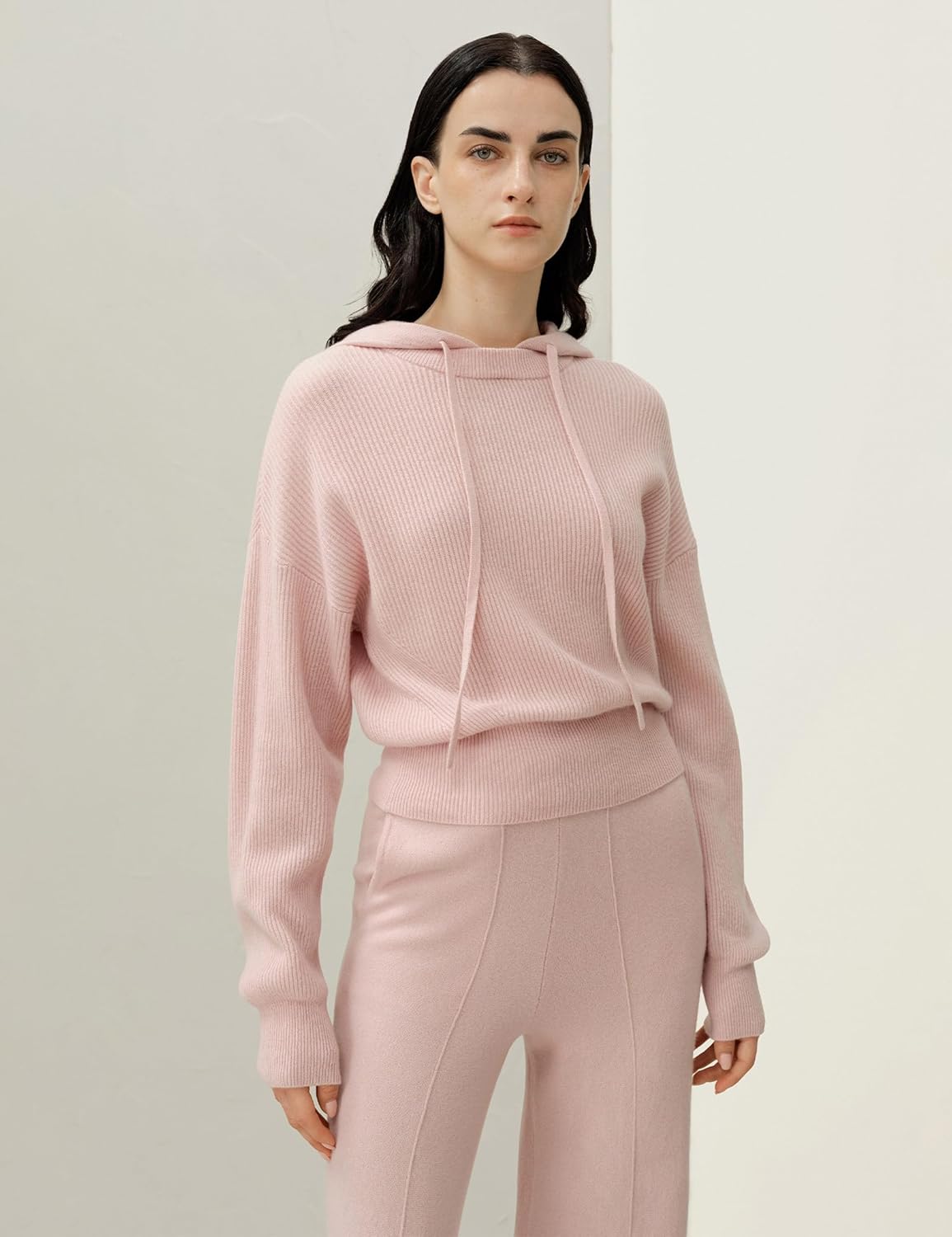 LilySilk Womens Pullover Sweater 100% Cashmere Oversized Hoodie with Detached Hood for Fall & Winter Causal