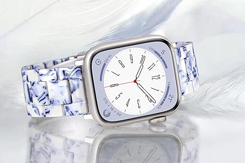 Miniatura 75 de Lightweight Resin Band For Apple Watch Series 11 10 SE 9 8 7 6 5 4 3 2 1 Ultra 3 2, Fashion Adjustable Replacement Strap for iWatch Bands 38mm 40mm