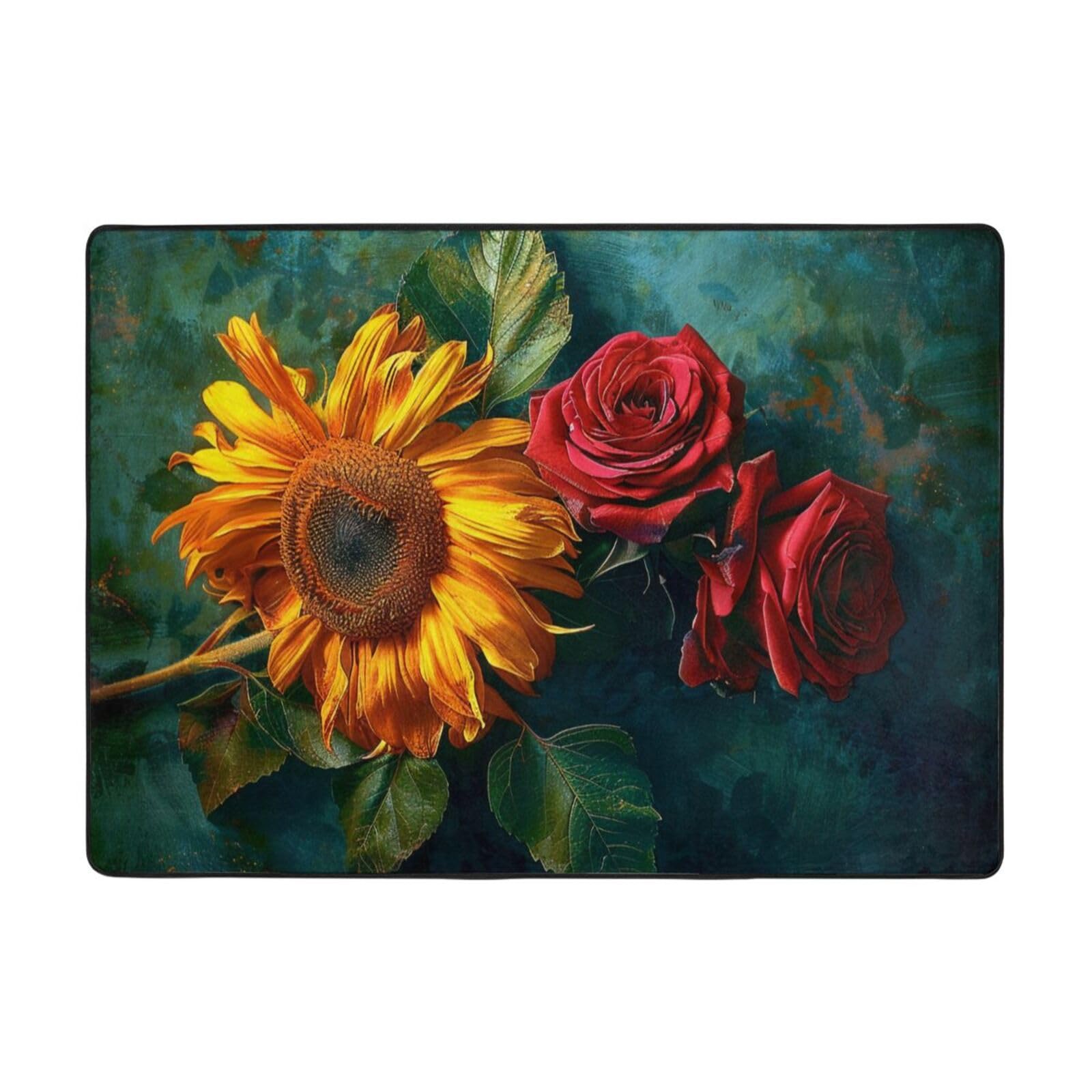 Tapis tournesol grand tapis de sol pour grand salon et chambre
