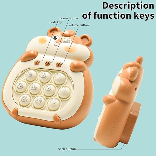 Miniatura 6 de Haboqo Juego de burbujas de empuje rápido, juego de mano de empuje rápido para niños pequeños, juguete sensorial educativo interactivo, regalo para