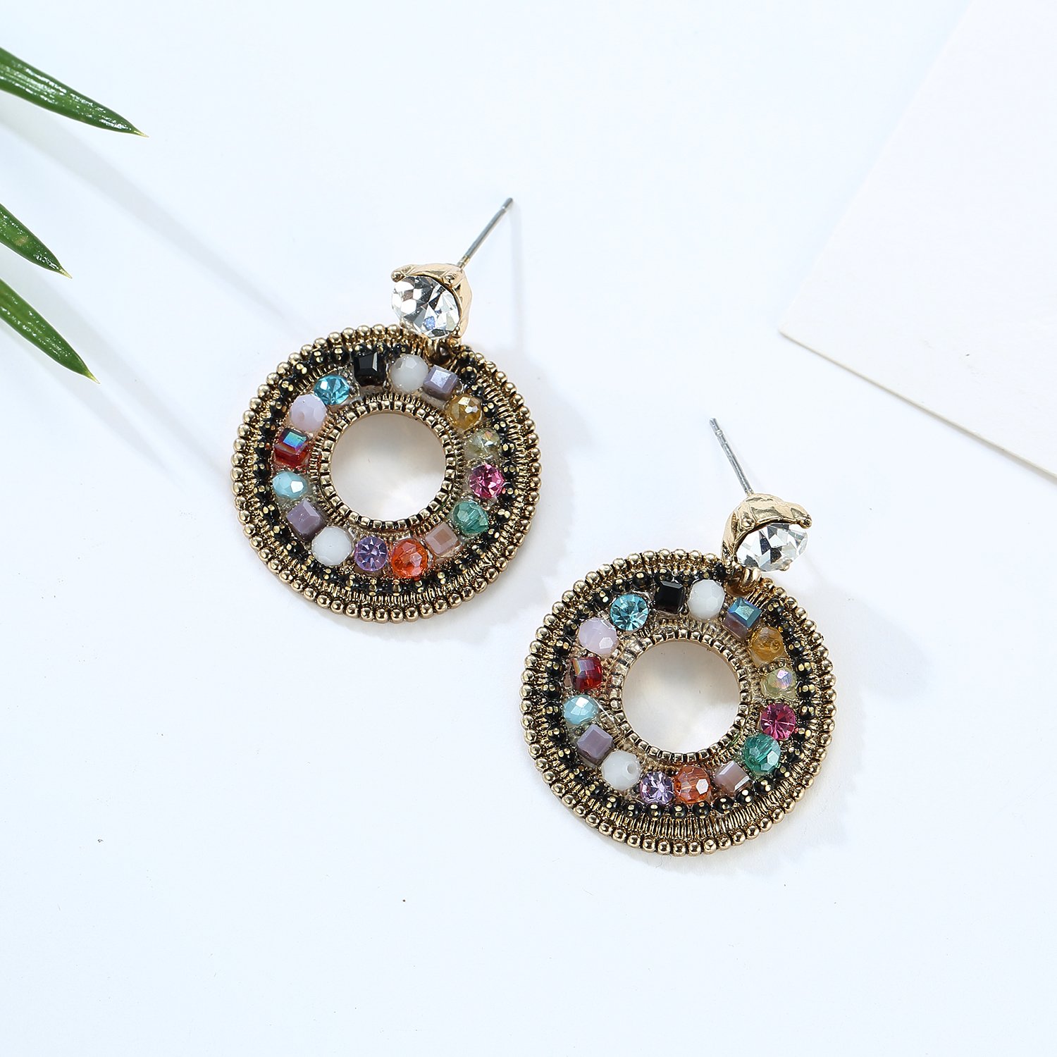 Crystal Elements Sparkling Drop Earrings Combo Jewellery