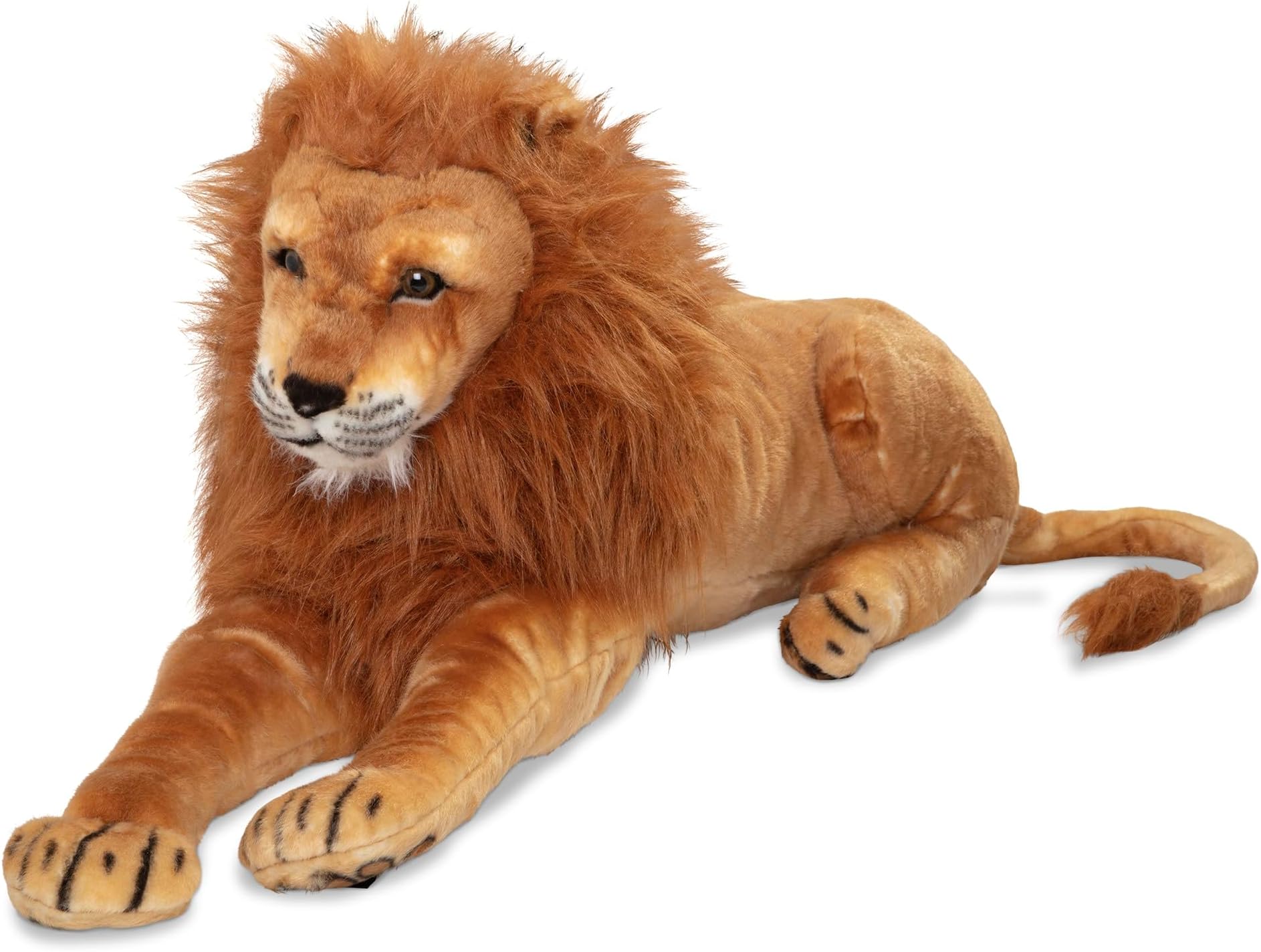 Melissa & Doug Giant Lion - Lifelike Stuffed Animal (over 1.8m long) Big Lion Stuffed Animal Plush Toy