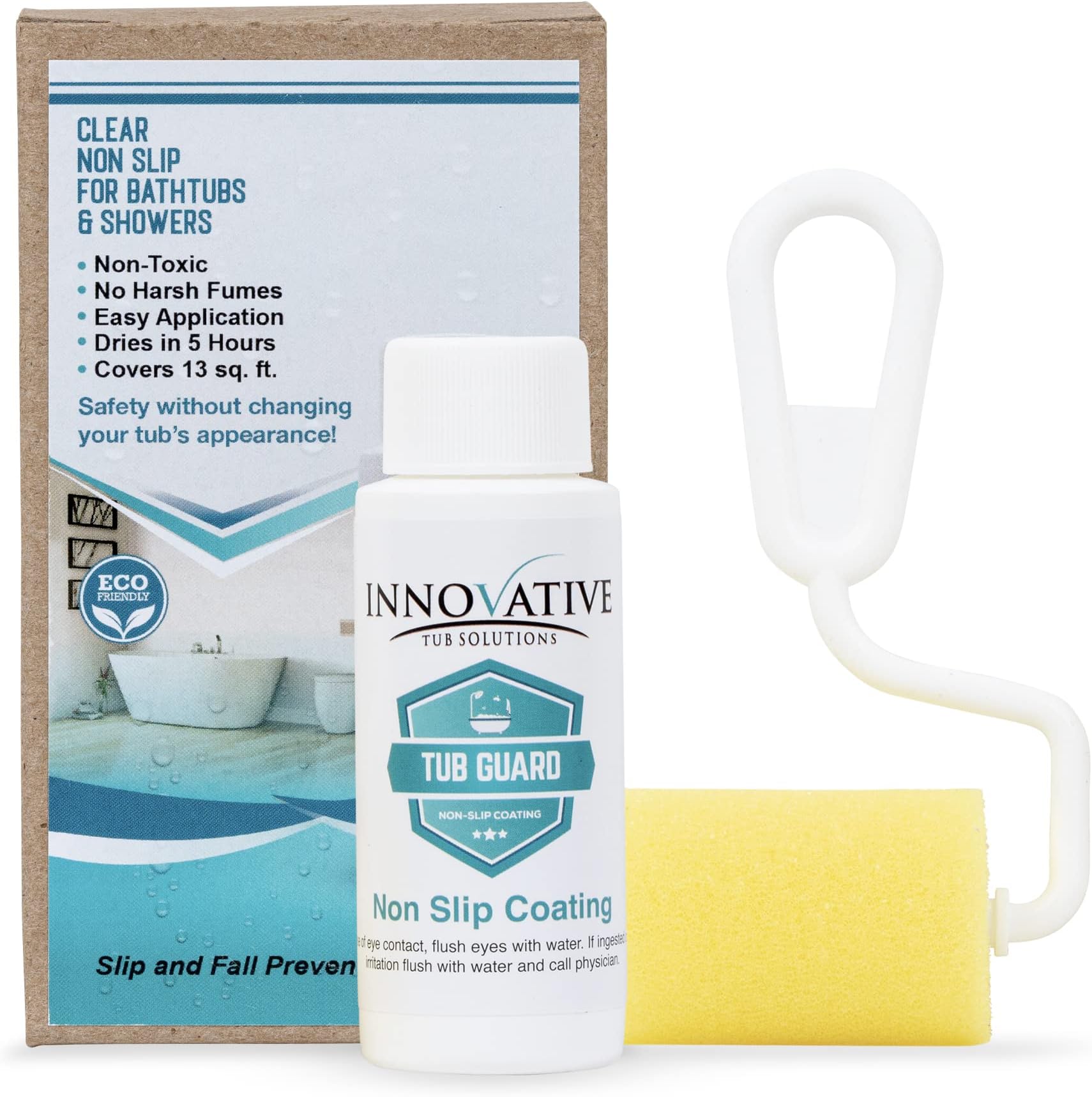 TUB GUARD NON-SLIP COATINGAnti Slip Shower and Grip - Environmentally Friendly Fast Drying - Clear