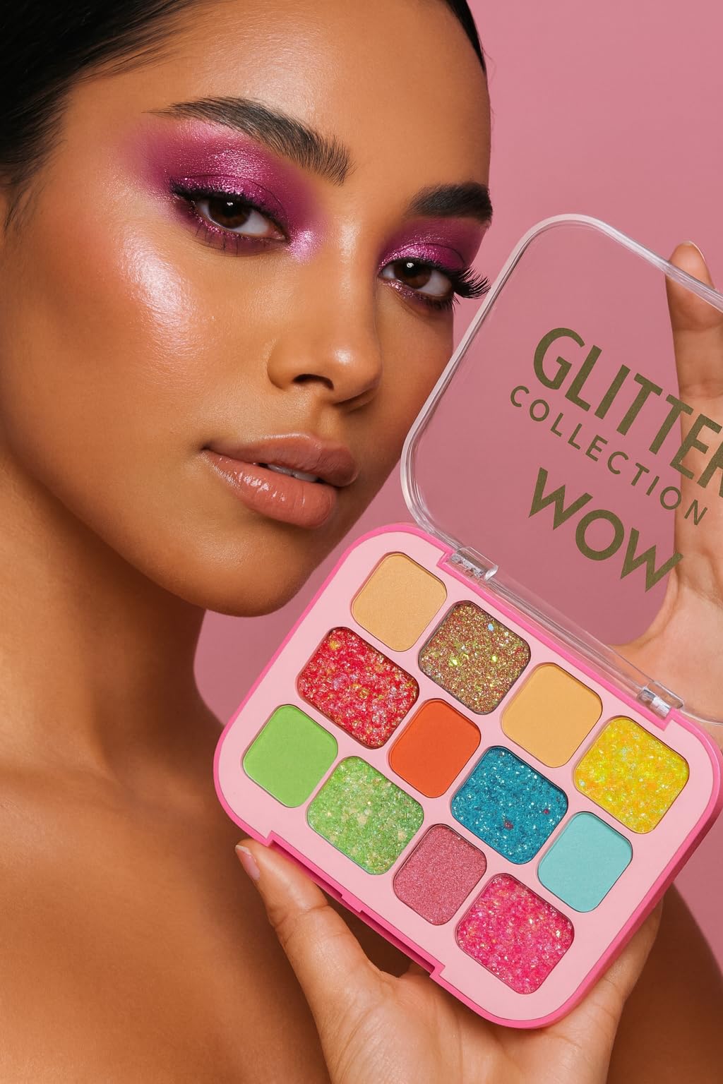 MOV 12’li Glitter Far Paleti No:01 – Yarı Mat & Işıltılı Renkler – Yüksek Pigmentli Çok Renkli Far Paleti – Uzun Süre Kalıcı Göz Makyajı