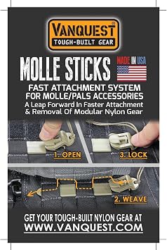 VANQUEST 5 MOLLE Sticks (4 Pack) (Wolf Gray)