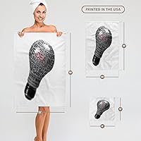 Vista 6 de 3dRose Concept Design of a Light Bulb with the Word idea in red Letter on it 22x30 Bath Hand Pool Towel